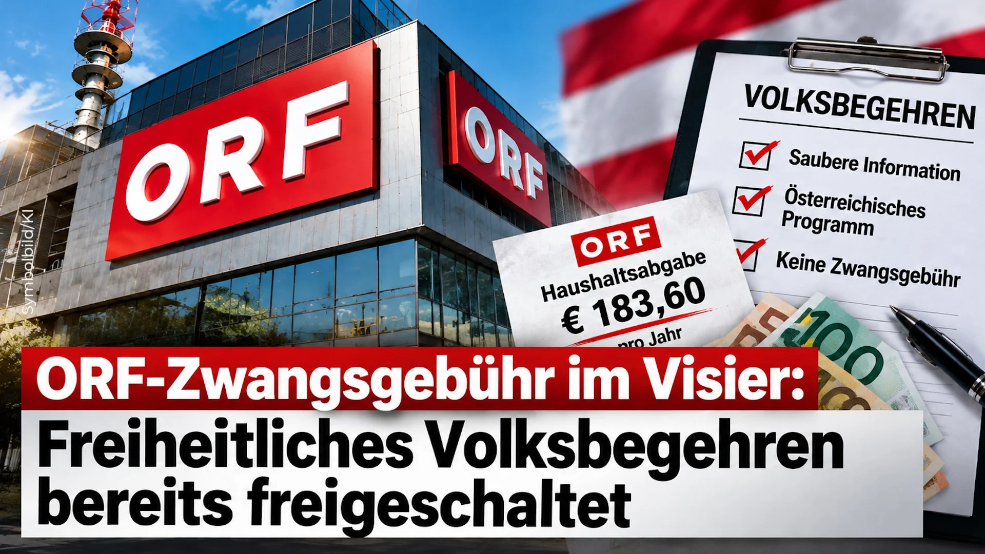 „Schluss mit der ORF-Zwangssteuer“! ORF-Gebühr im Visier: FPÖ startet Volksbegehren