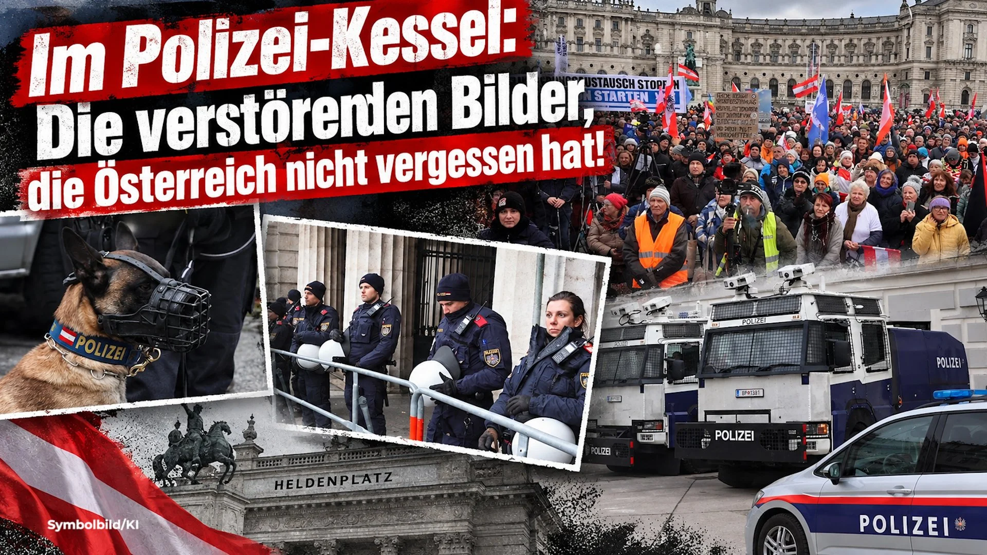 Im Polizei-Kessel: Die verstörenden Bilder, die Österreich nicht vergessen hat!