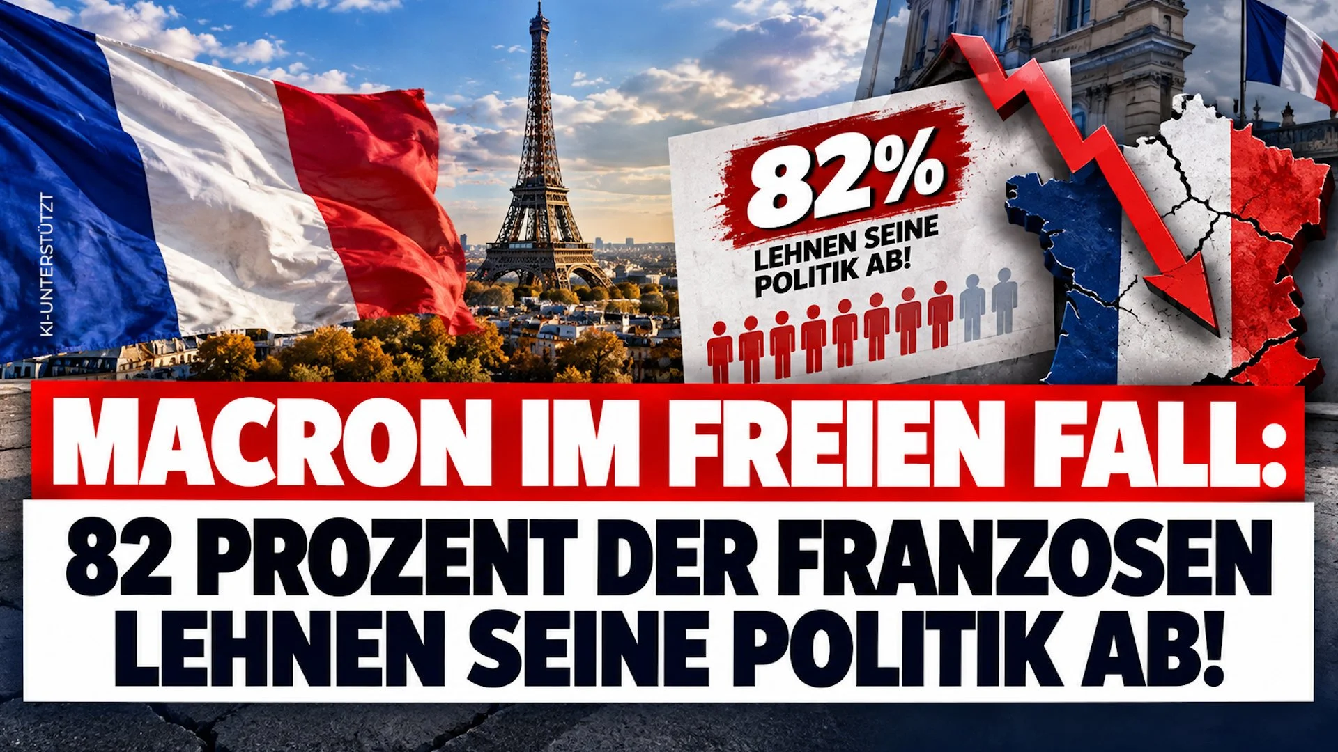Macron im freien Fall: 82 Prozent der Franzosen lehnen seine Politik ab!