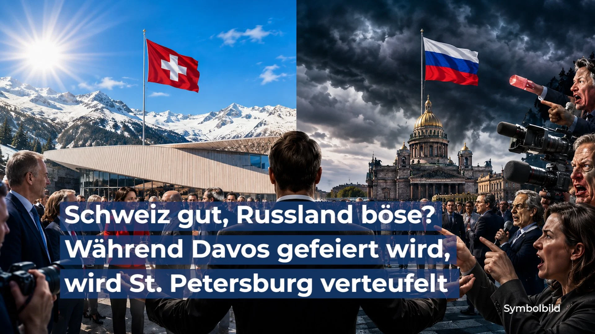 Schweiz gut, Russland böse? - Während Davos gefeiert wird, wird St. Petersburg verteufelt