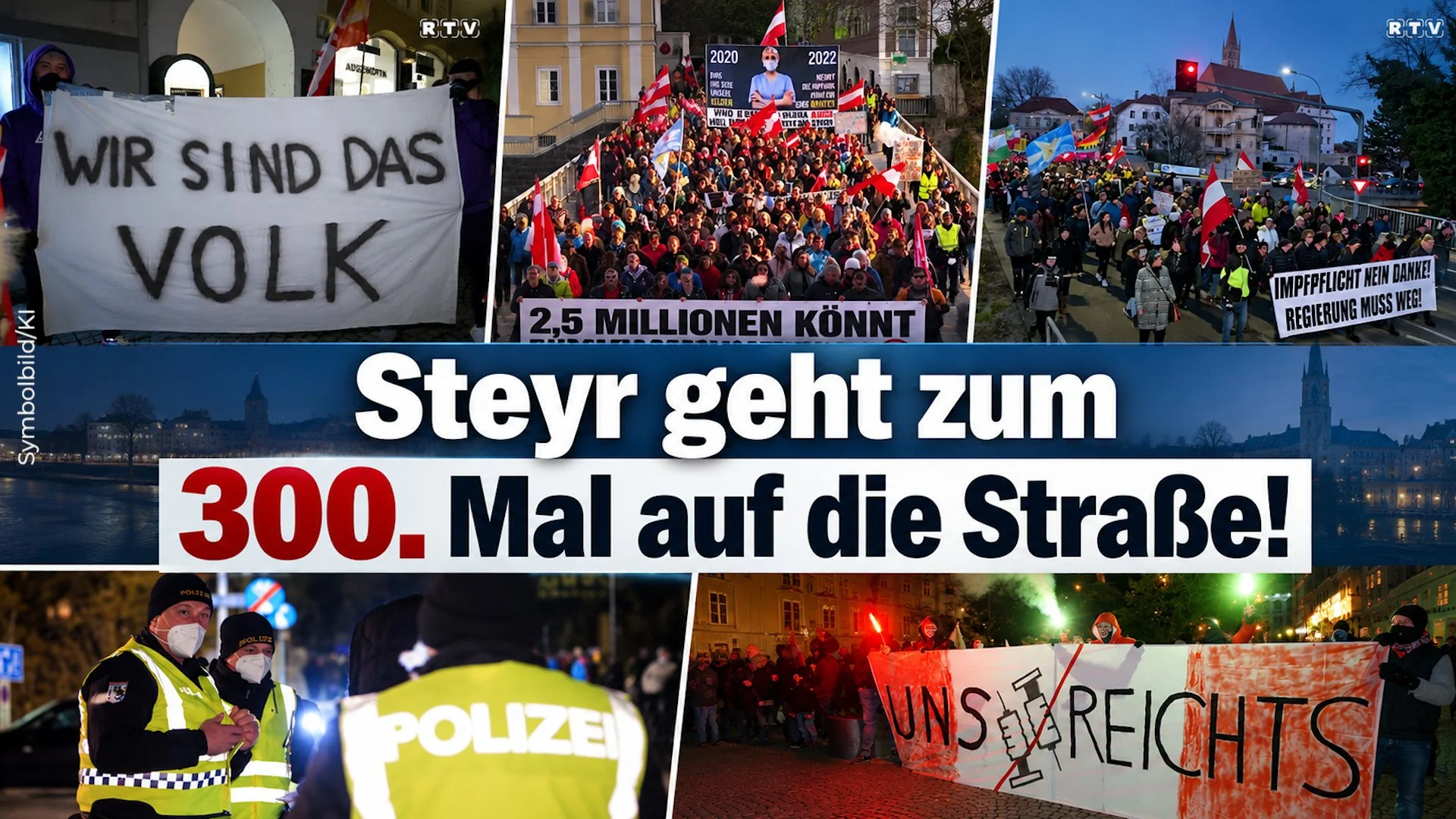 Vom Protest gegen Corona-Maßnahmen bis zur Friedensfrage: Steyr geht zum 300. Mal auf die Straße