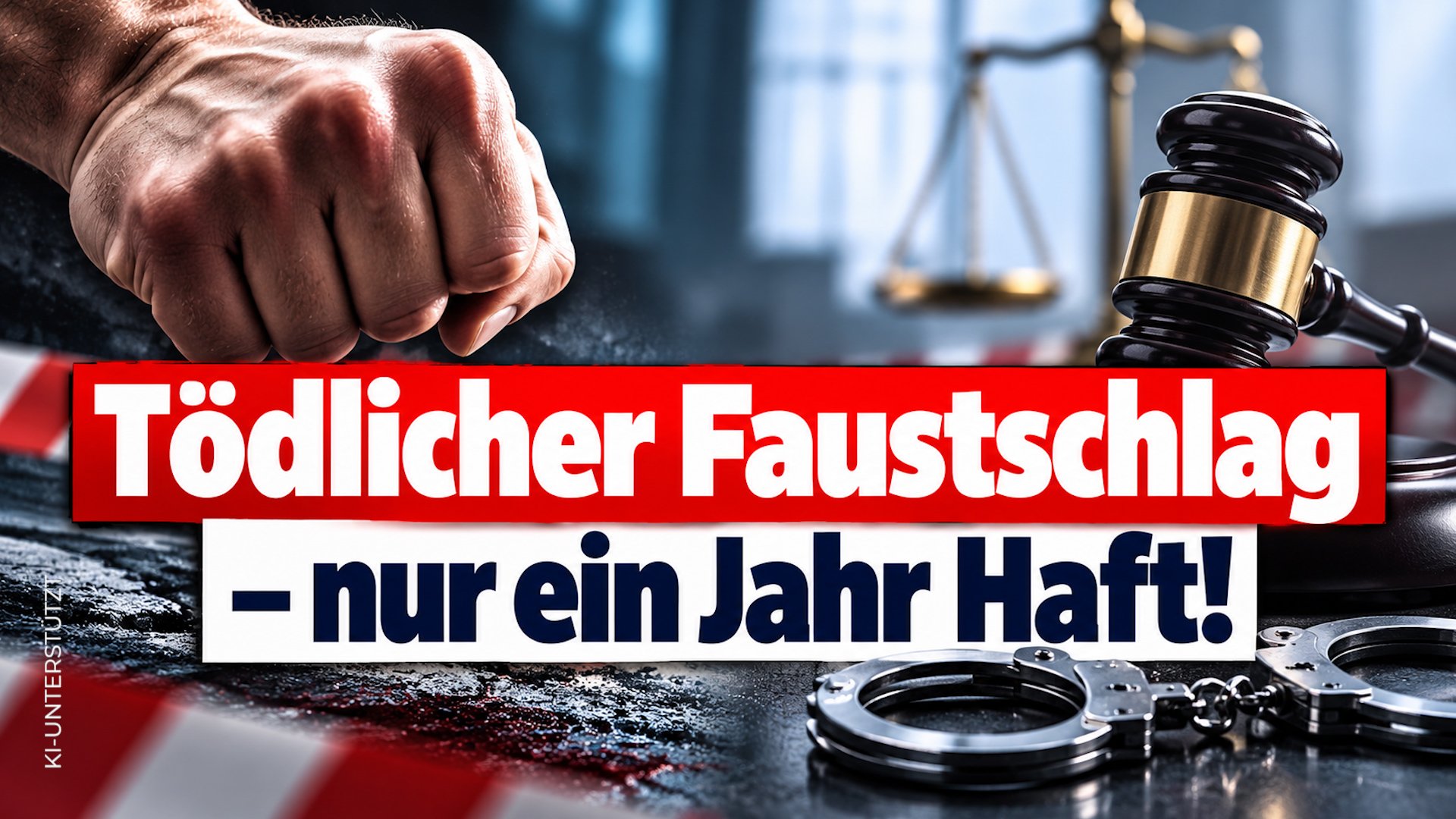 Tödlicher Faustschlag durch Migrant – nur ein Jahr Haft!