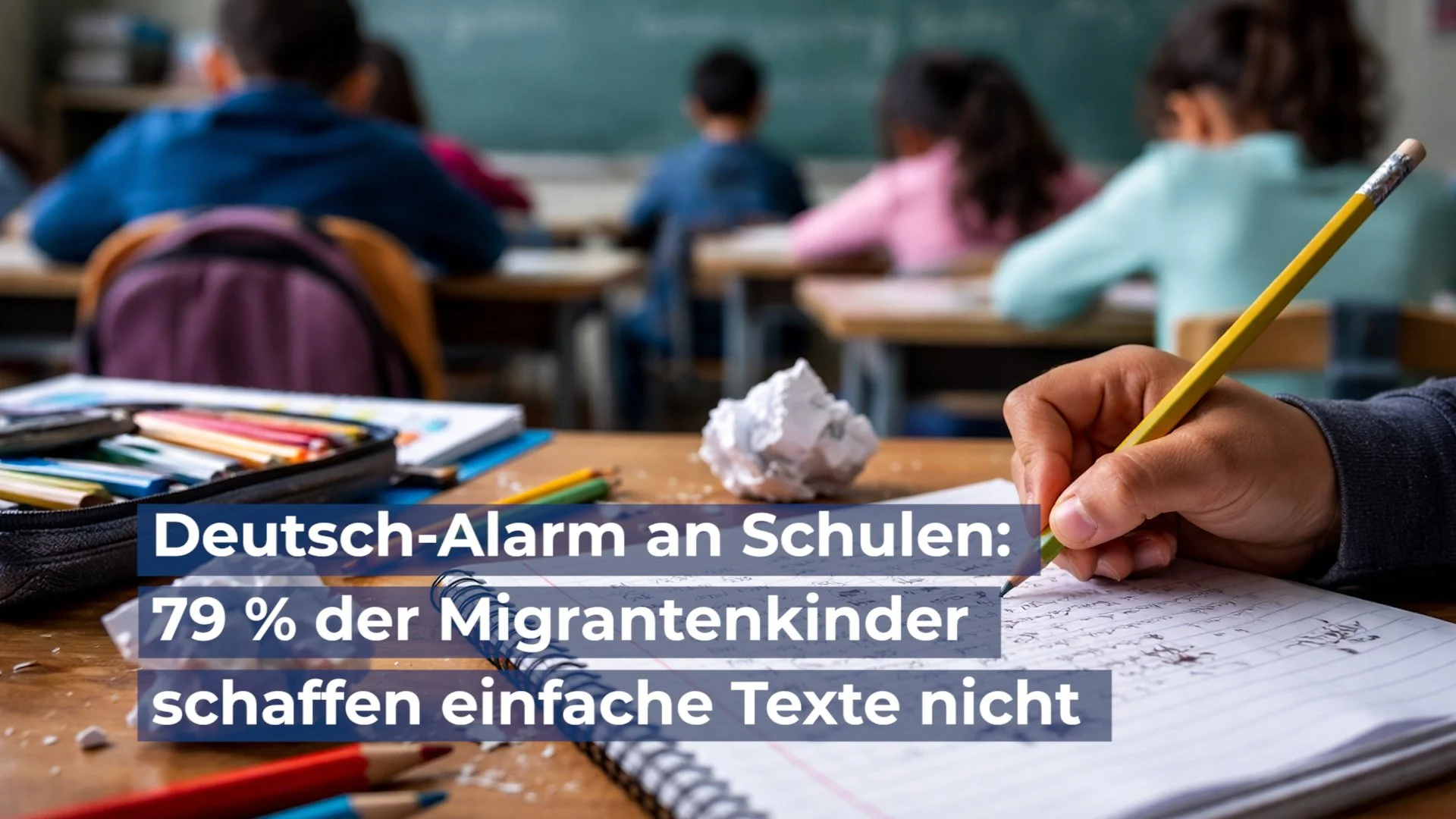 Deutsch-Alarm an Schulen: 79 Prozent der Migrantenkinder schaffen einfache Texte nicht