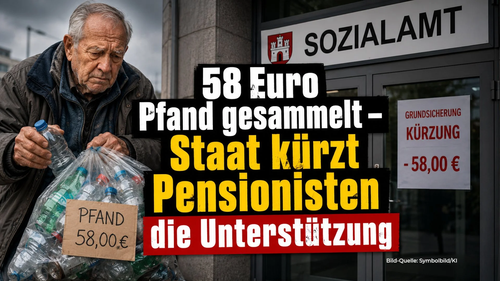 58 Euro Pfand gesammelt – Staat kürzt Pensionisten die Unterstützung
