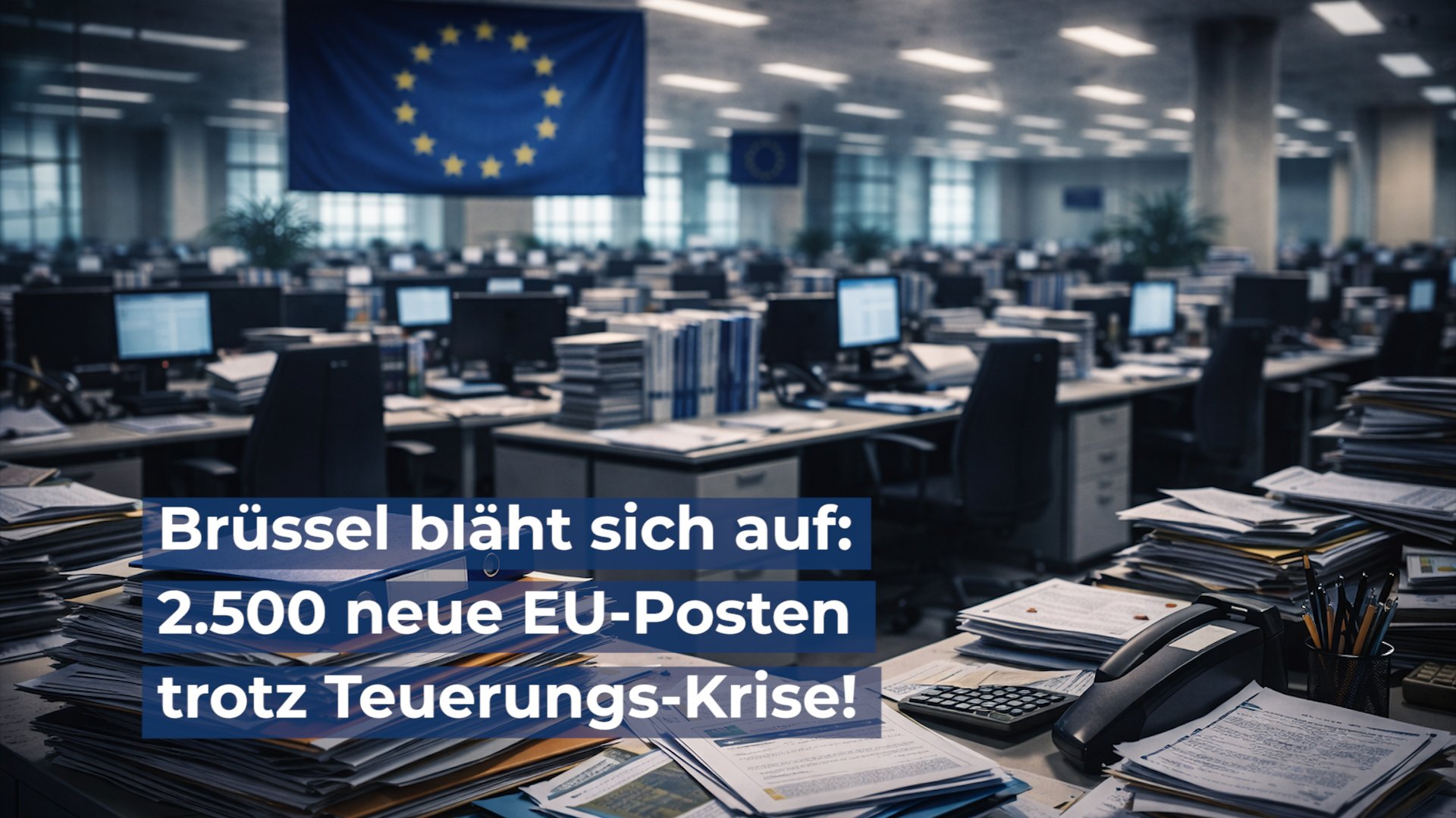 Brüssel bläht sich auf: 2.500 neue EU-Posten trotz Teuerungs-Krise!