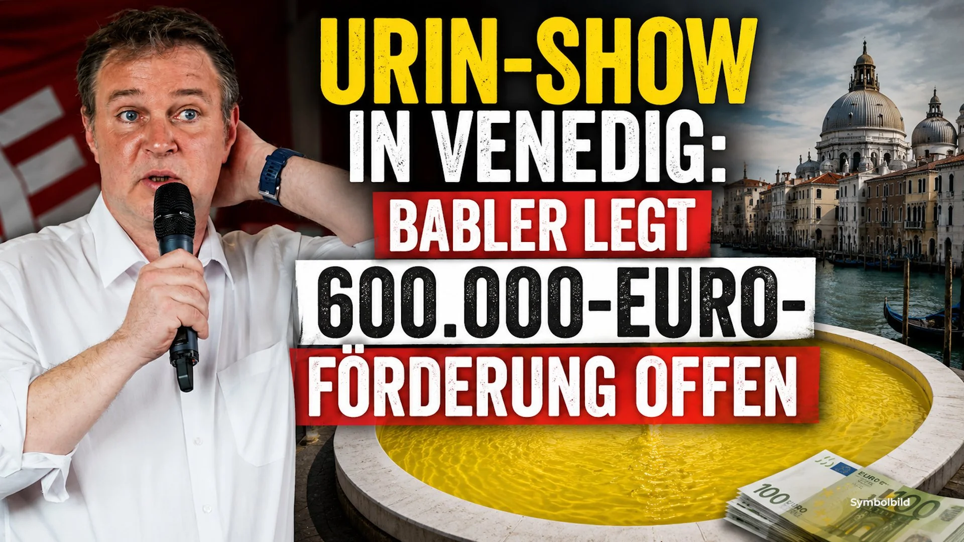Urin-Show in Venedig: Babler legt 600.000-Euro-Förderung offen