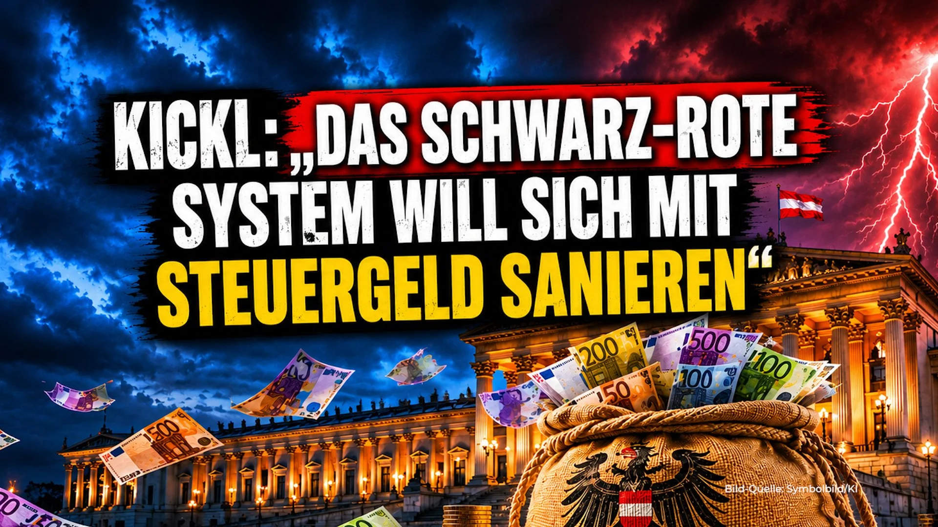 „Das schwarz-rote System will sich mit Steuergeld sanieren“ kritisiert FPÖ-Chef Herbert Kickl