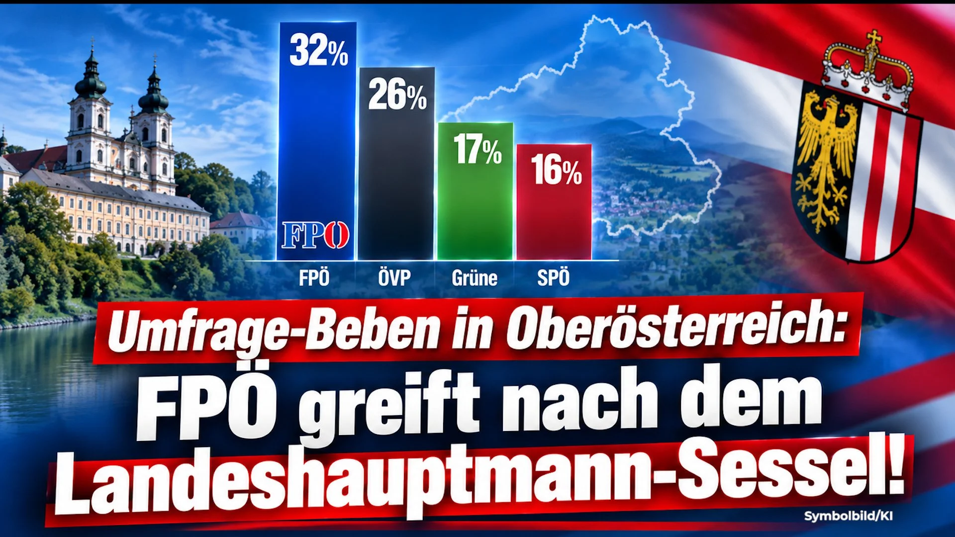 Umfrage-Beben in Oberösterreich: FPÖ greift nach dem Landeshauptmann-Sessel!
