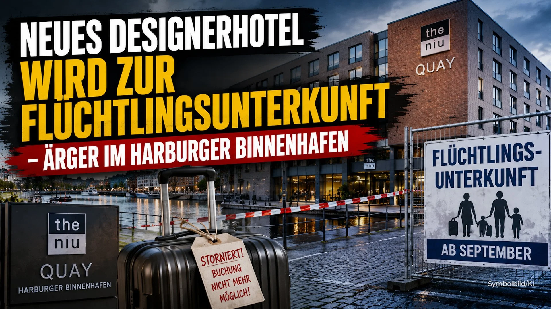 Neues Designerhotel wird zur Flüchtlingsunterkunft – Ärger im Harburger Binnenhafen