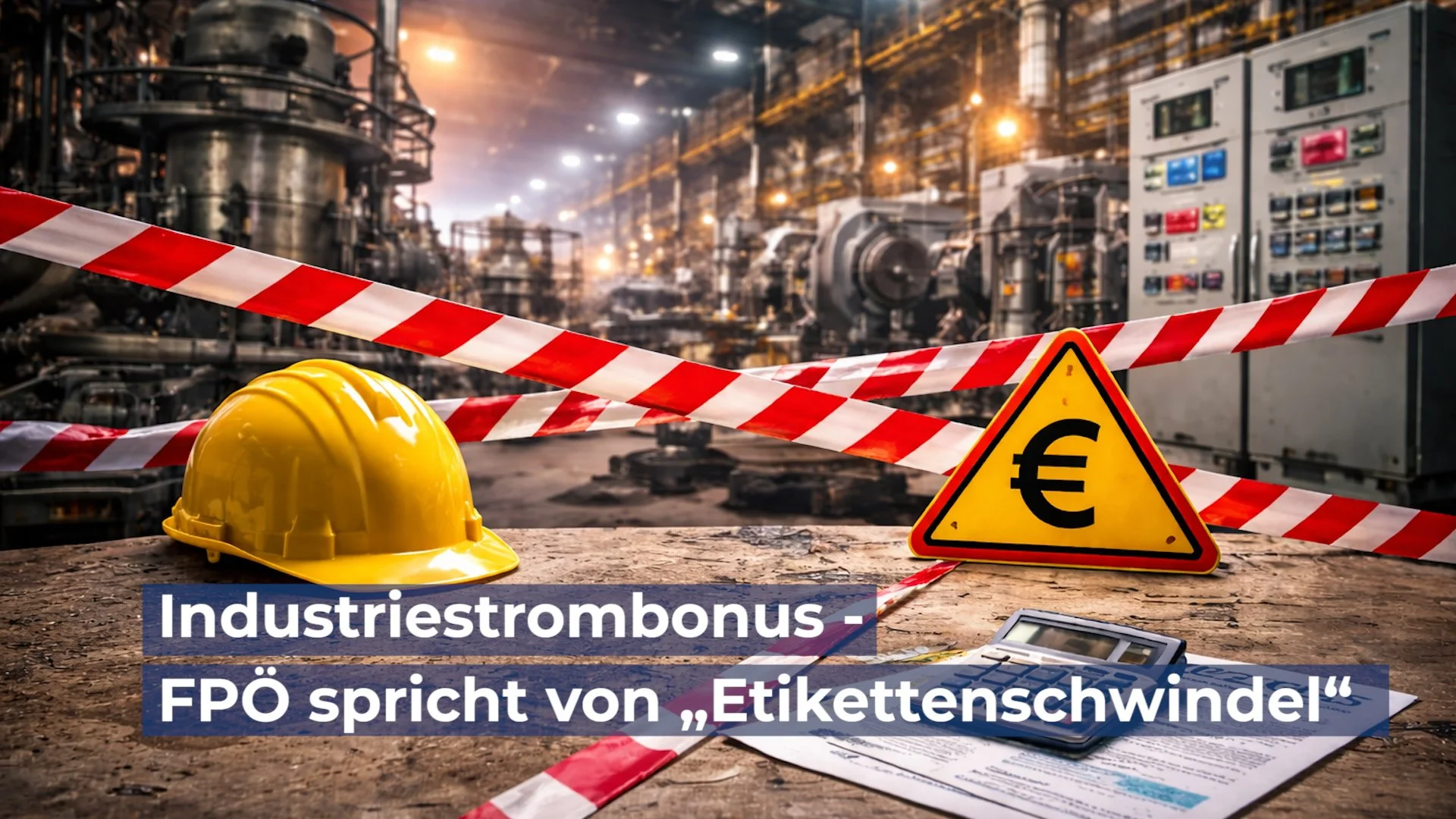 Industriestrombonus - FPÖ spricht von „Etikettenschwindel“