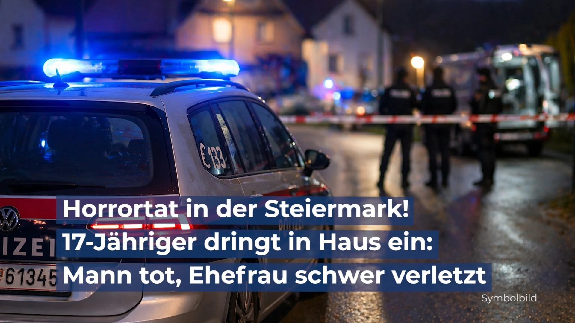 Horrortat in der Steiermark - 17-Jähriger dringt in Haus ein: Mann tot, Ehefrau schwer verletzt