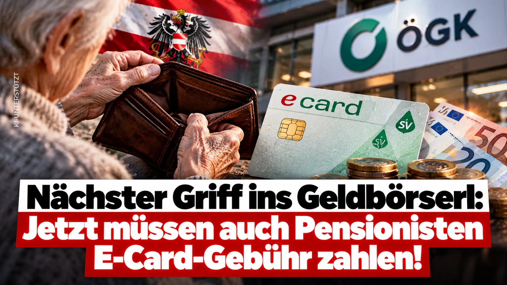 Nächster Griff ins Geldbörserl: Jetzt müssen auch Pensionisten E-Card-Gebühr zahlen!
