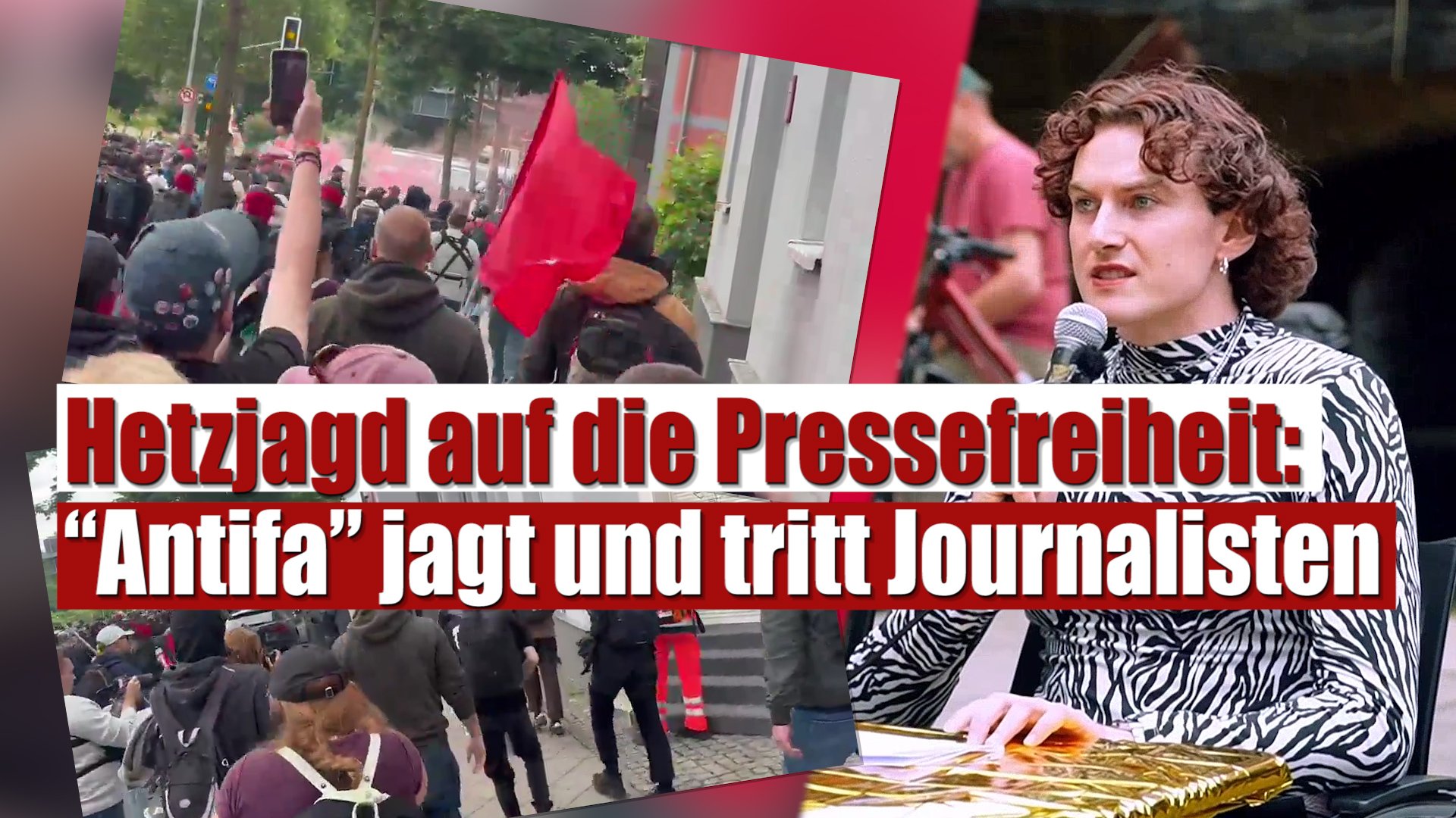 Hetzjagd auf die Pressefreiheit: “Antifa” jagt und tritt Journalisten