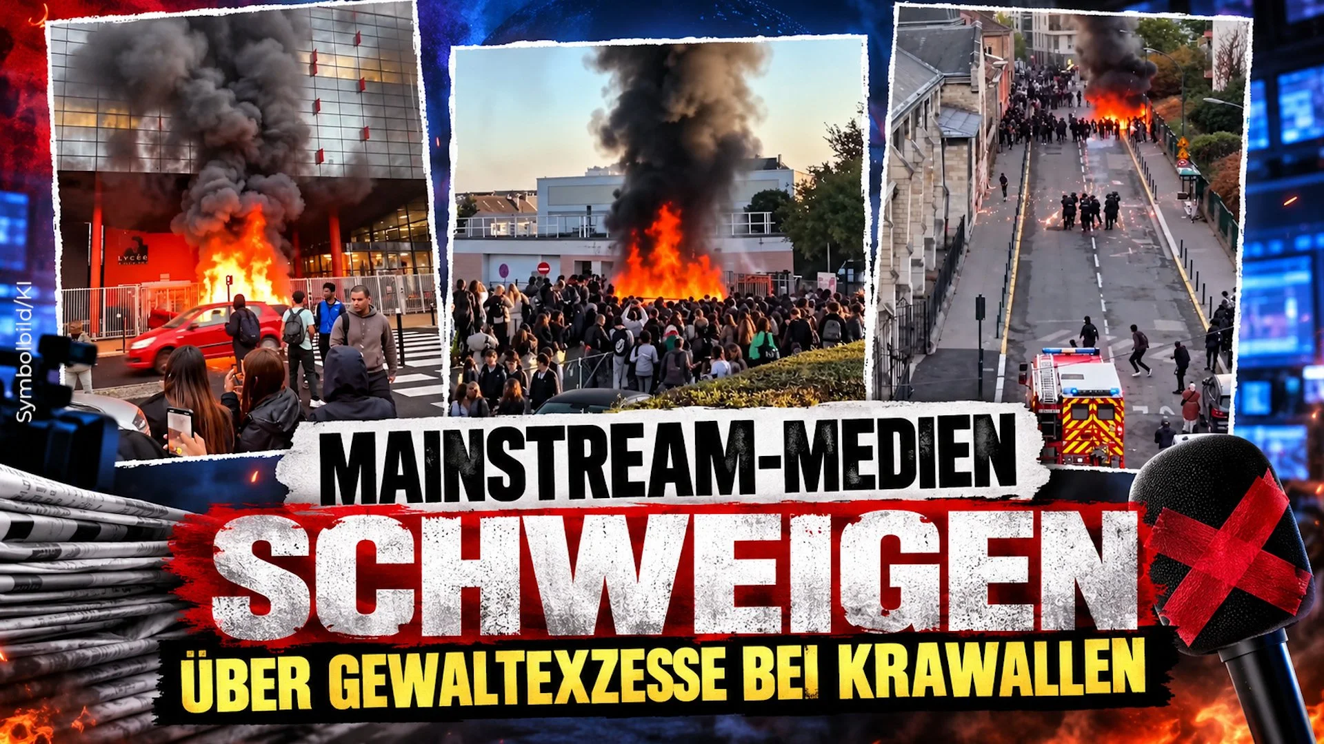 Schockierende Bilder aus Frankreich: Mainstream-Medien schweigen über Gewaltexzesse bei Krawallen