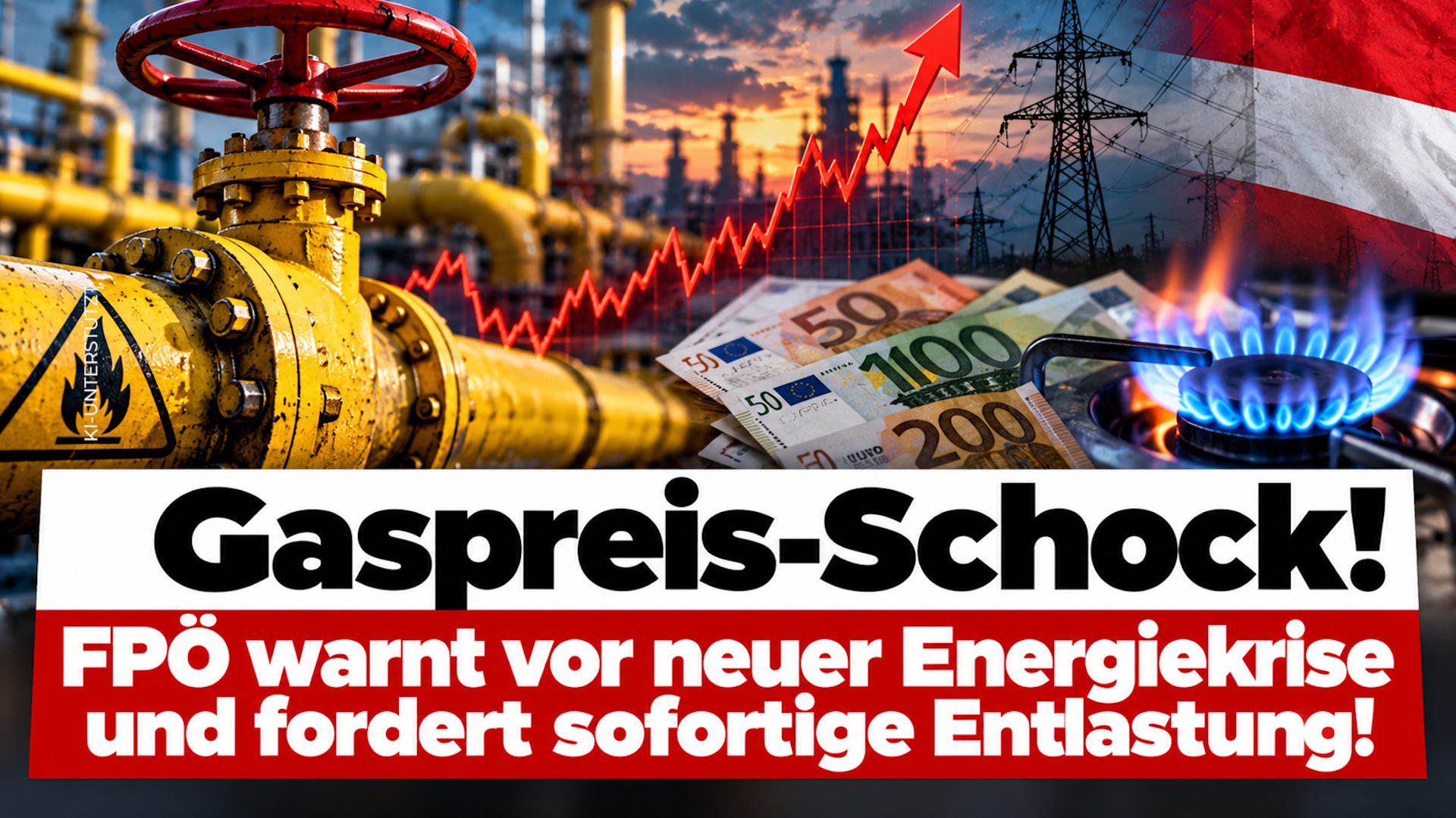 Gaspreis-Schock! FPÖ warnt vor neuer Energiekrise und fordert sofortige Entlastung!