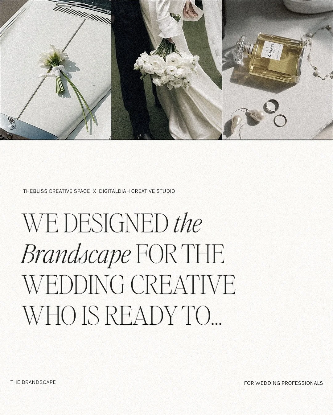 Your work is already exquisite.

Now, let&rsquo;s make sure your brand and website have the same standard.

The Brandscape is for wedding professionals who want to be seen, valued, and booked for the full worth of their artistry.

💌 Limited spots av