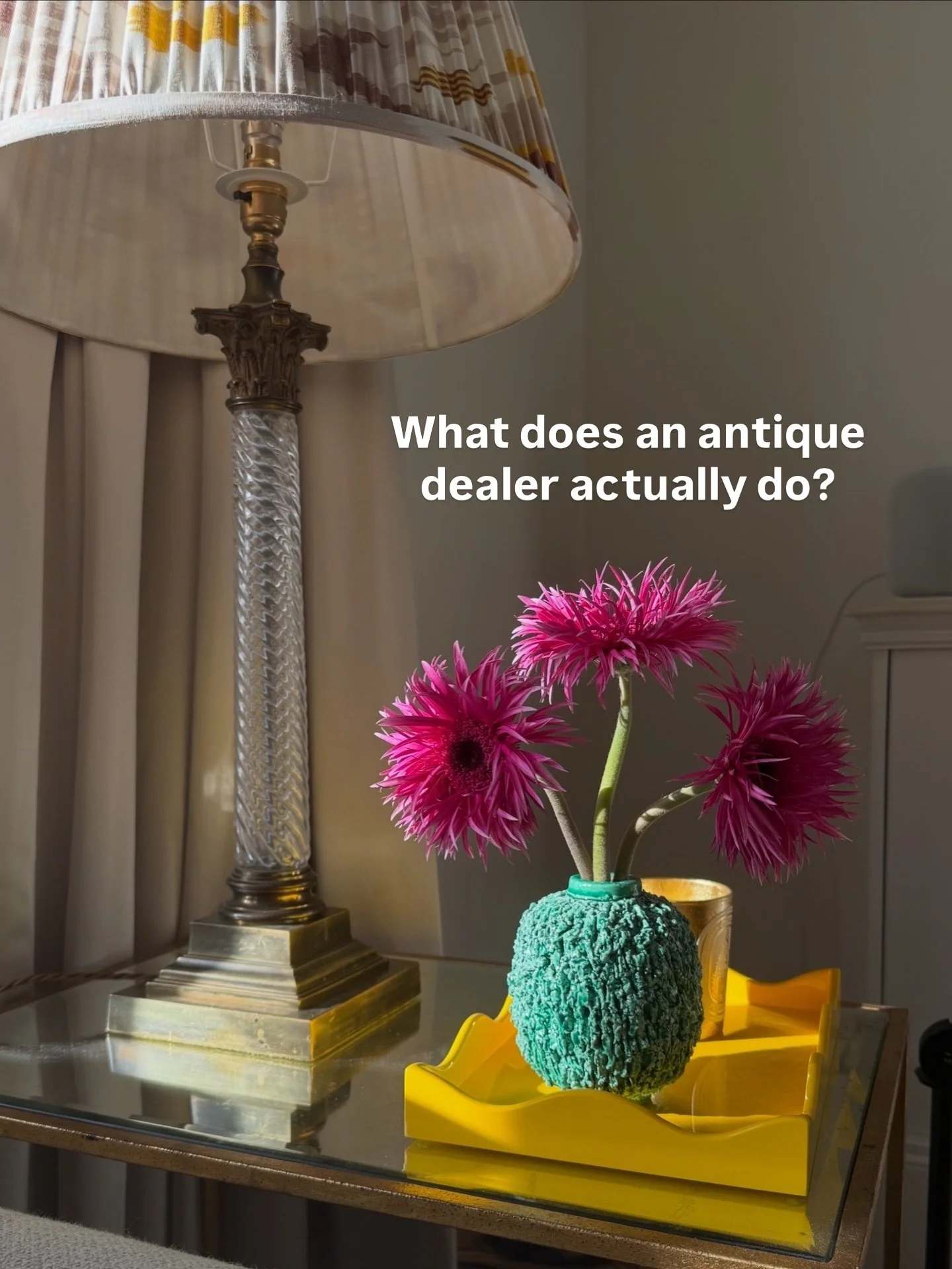 You see a lamp.
I see everything that had to go right for it to reach you.

Sourcing, restoring, testing, styling, and sometimes walking away.
If you&rsquo;re looking for something specific, I&rsquo;m always sourcing.
Save for later or browse the cur