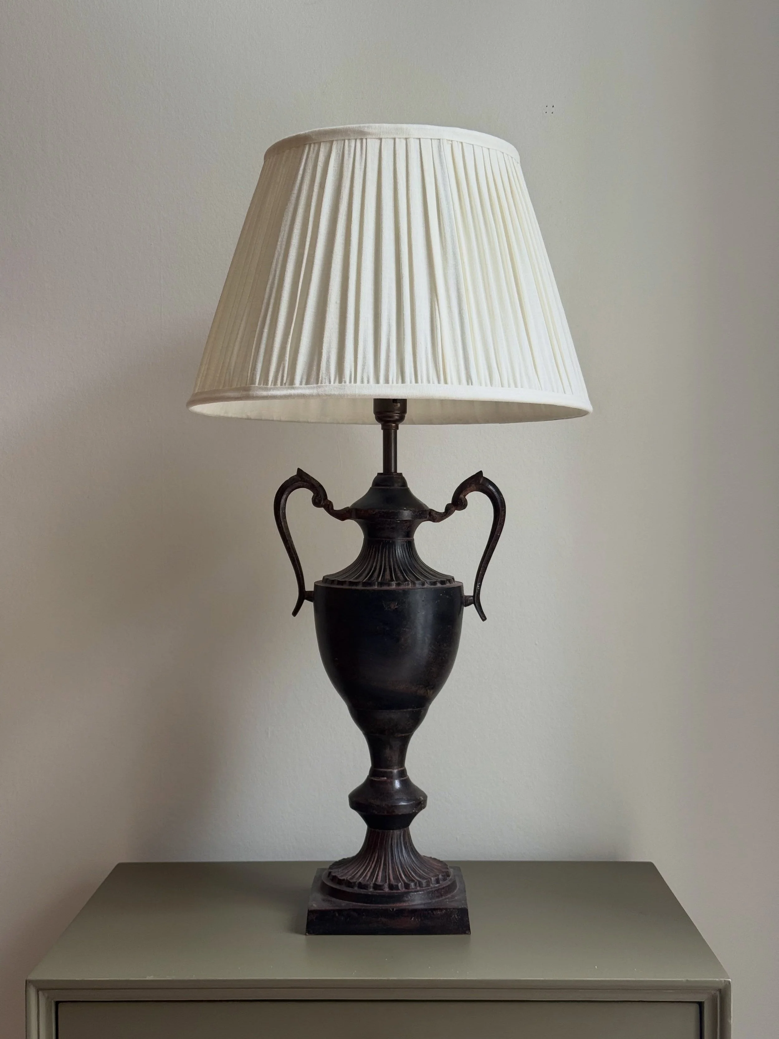 Beautiful metal lamp available in the shop. 50 cm inc lamp holder. Where would you place it?
 

👋 If you have just stumbled upon this page, hello! I run a carefully curated online shop  in London, filled with antique &amp; decorative lamps, homeware