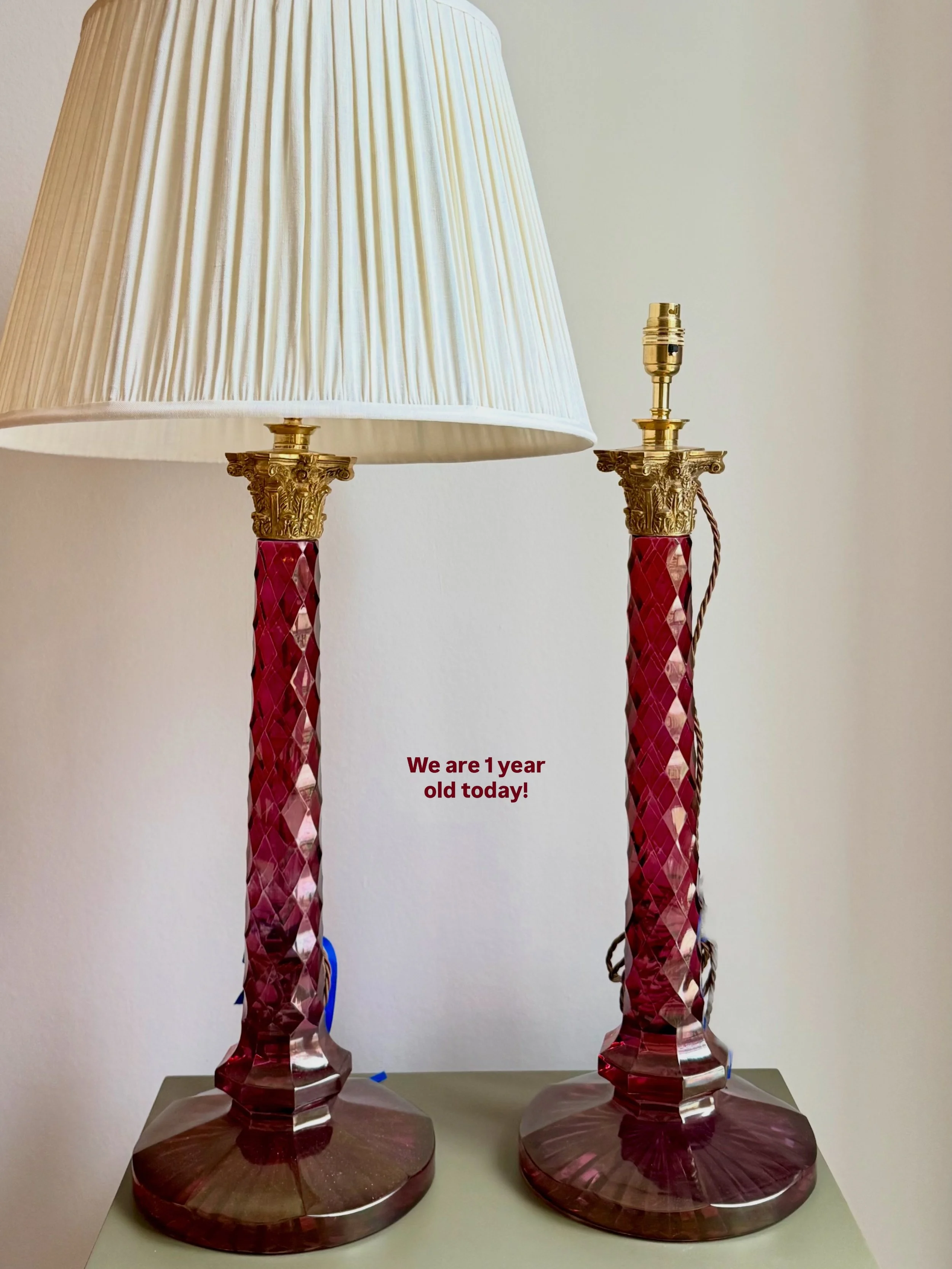 One year ago today, Anja Loves Lamps went live.

At the time, I had no idea how much there was to learn. Since then I&rsquo;ve spent countless hours sourcing, cleaning, repairing, photographing, wiring, packing, delivering and, occasionally, wonderin