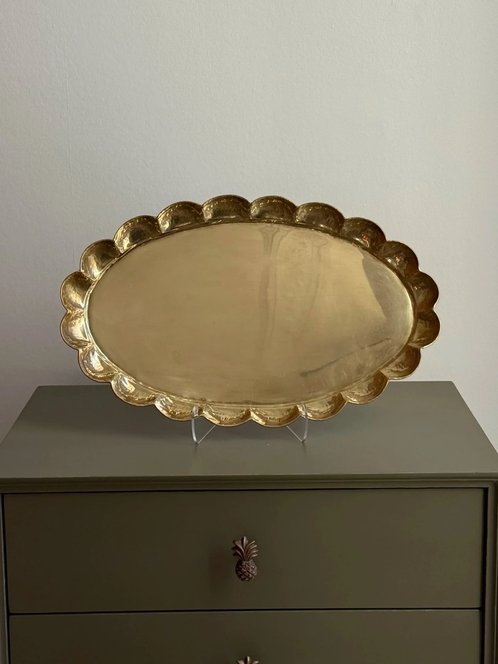 Swedish Mid-Century Brass Tray Small