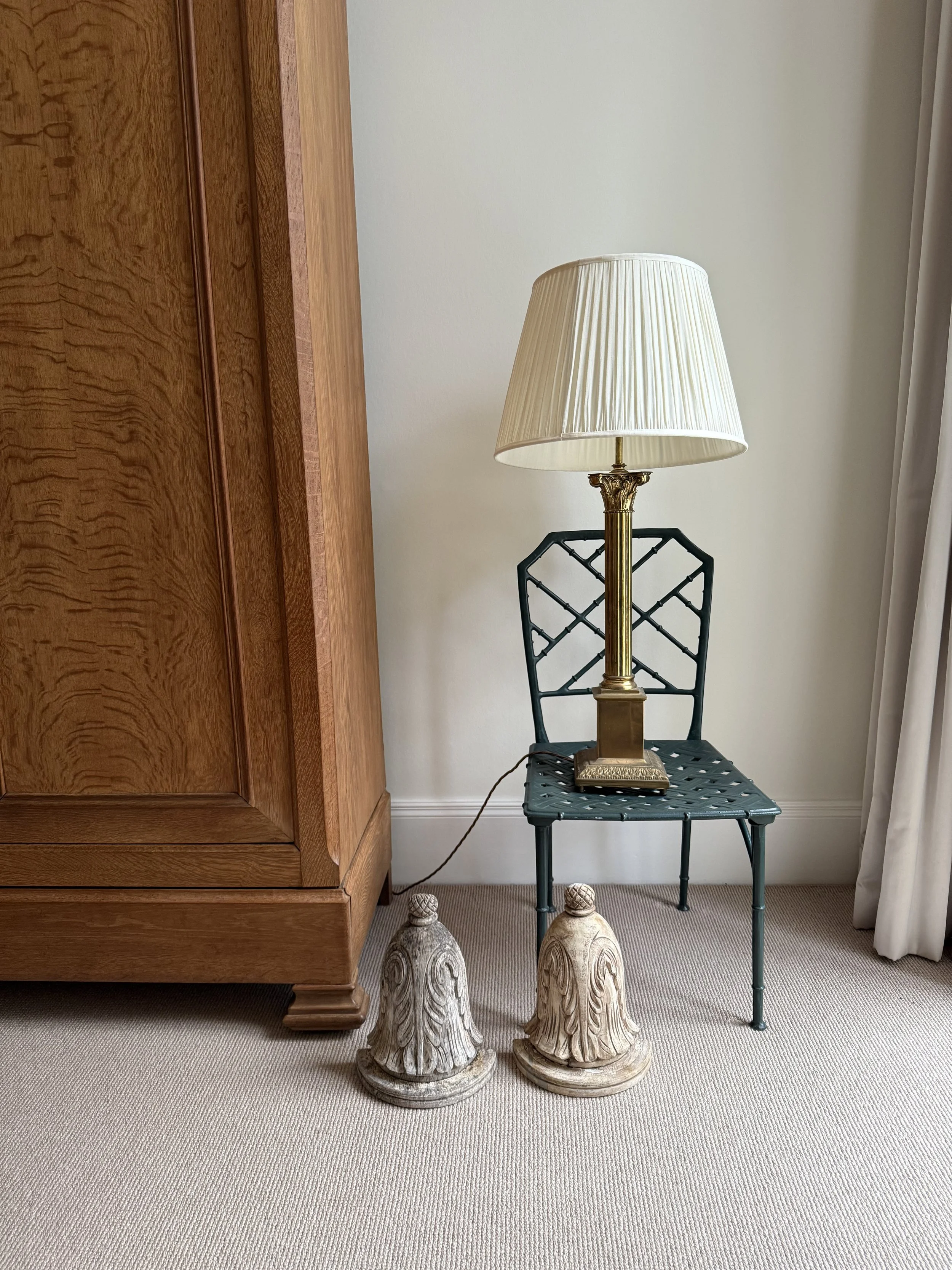 Corinthian gilt brass lamps