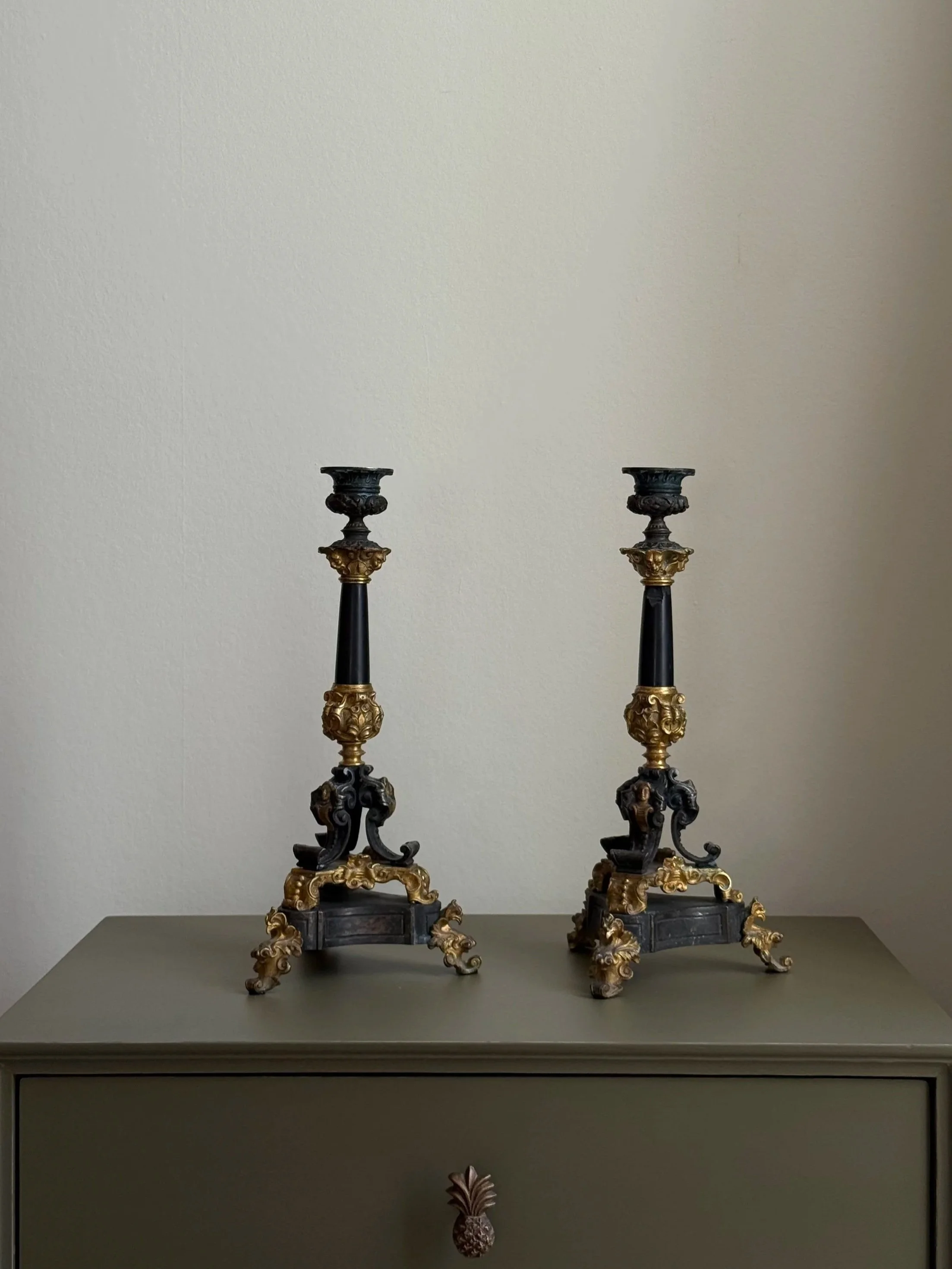 Victorian Ormulu Candle Holders