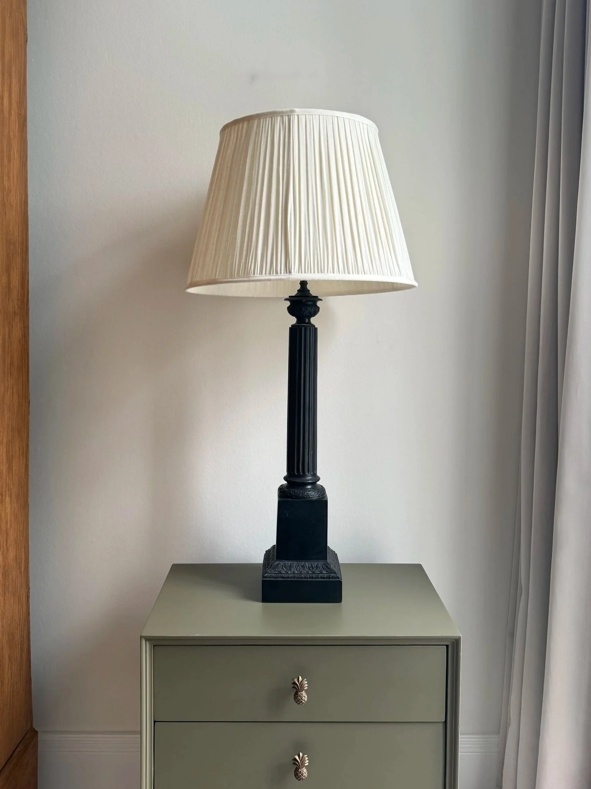 Late 19th-century Empire-revival Column Lamp