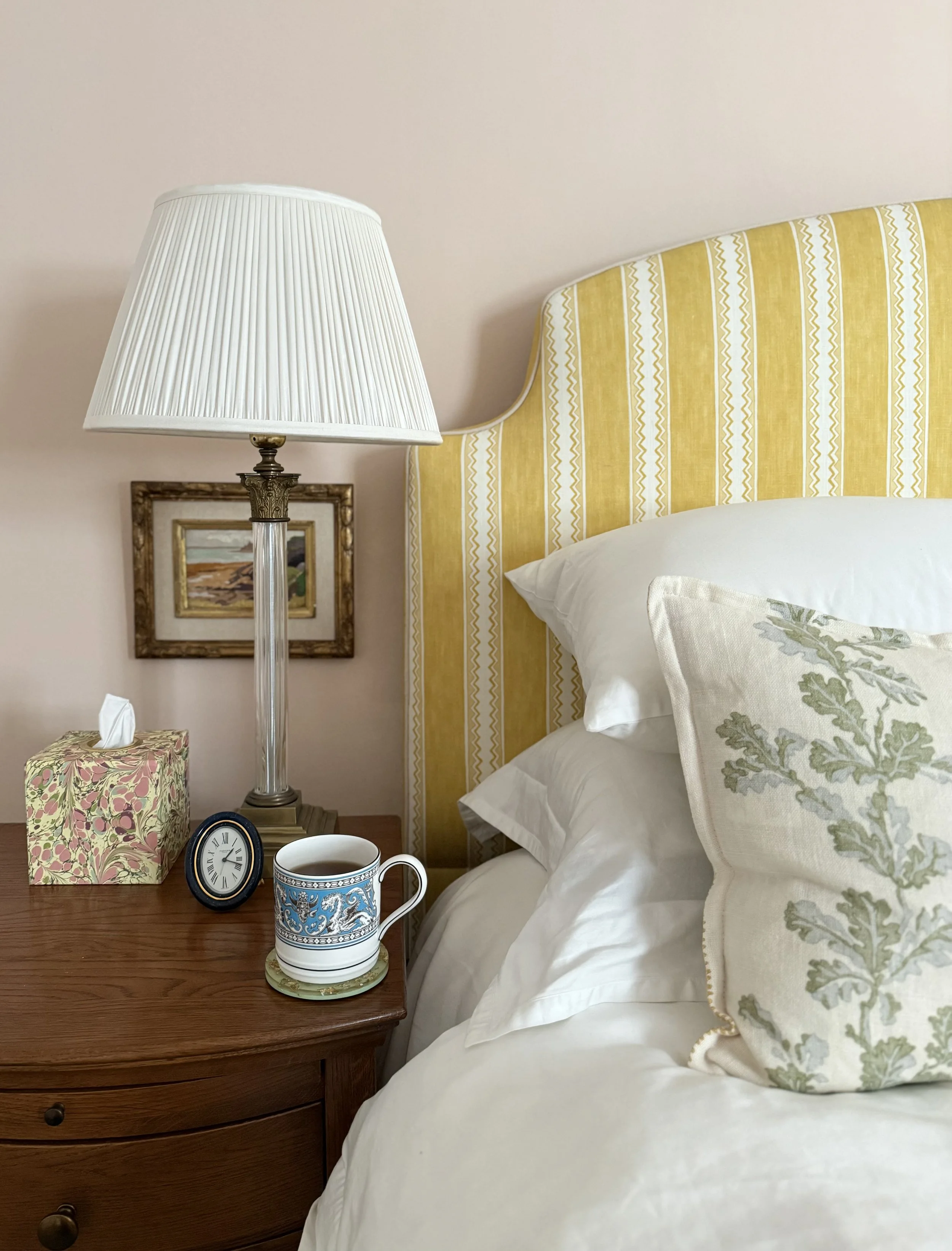 A Pair of Corinthian Glass Lamps