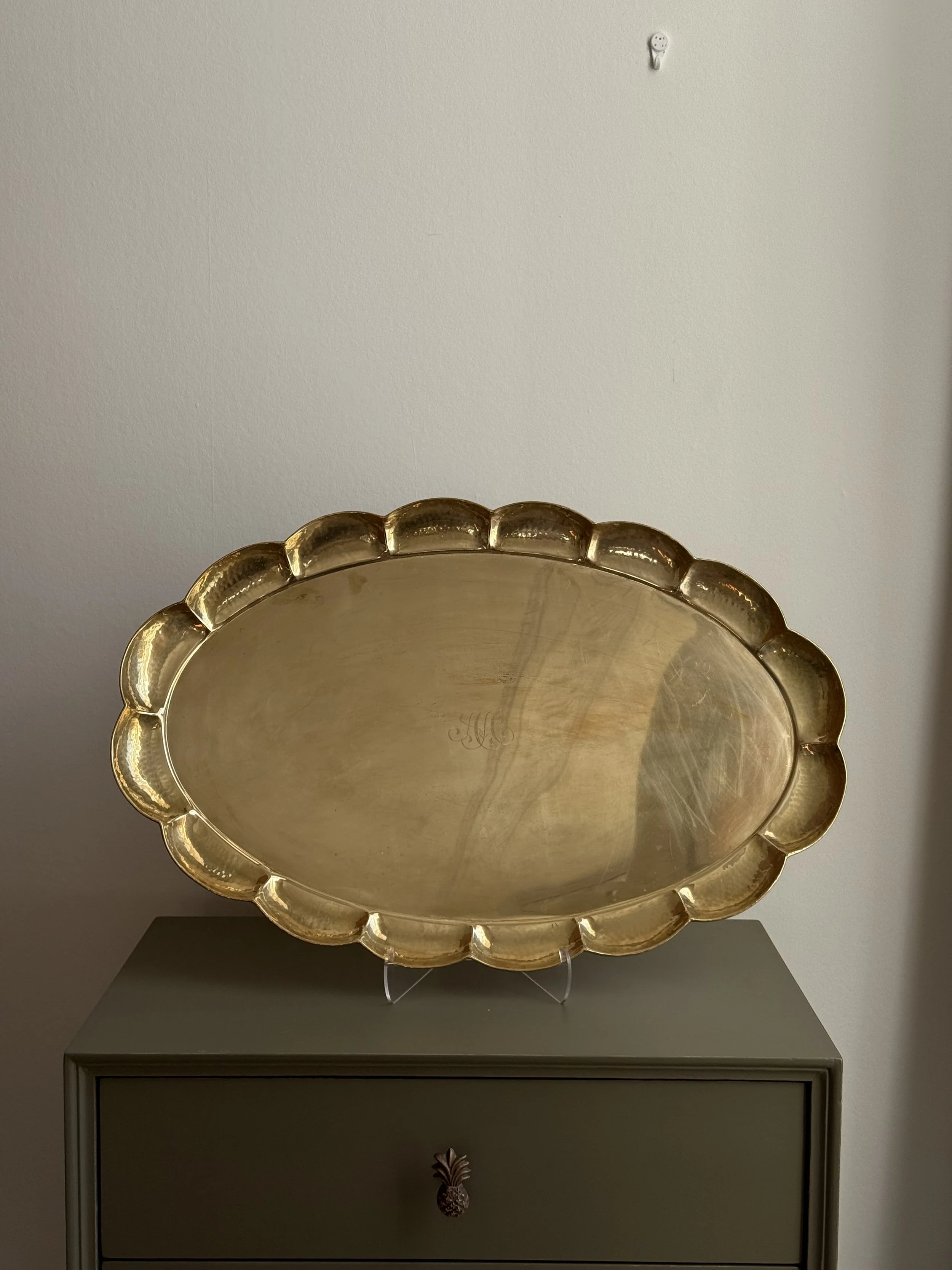 Swedish Mid-Century Brass Tray Large