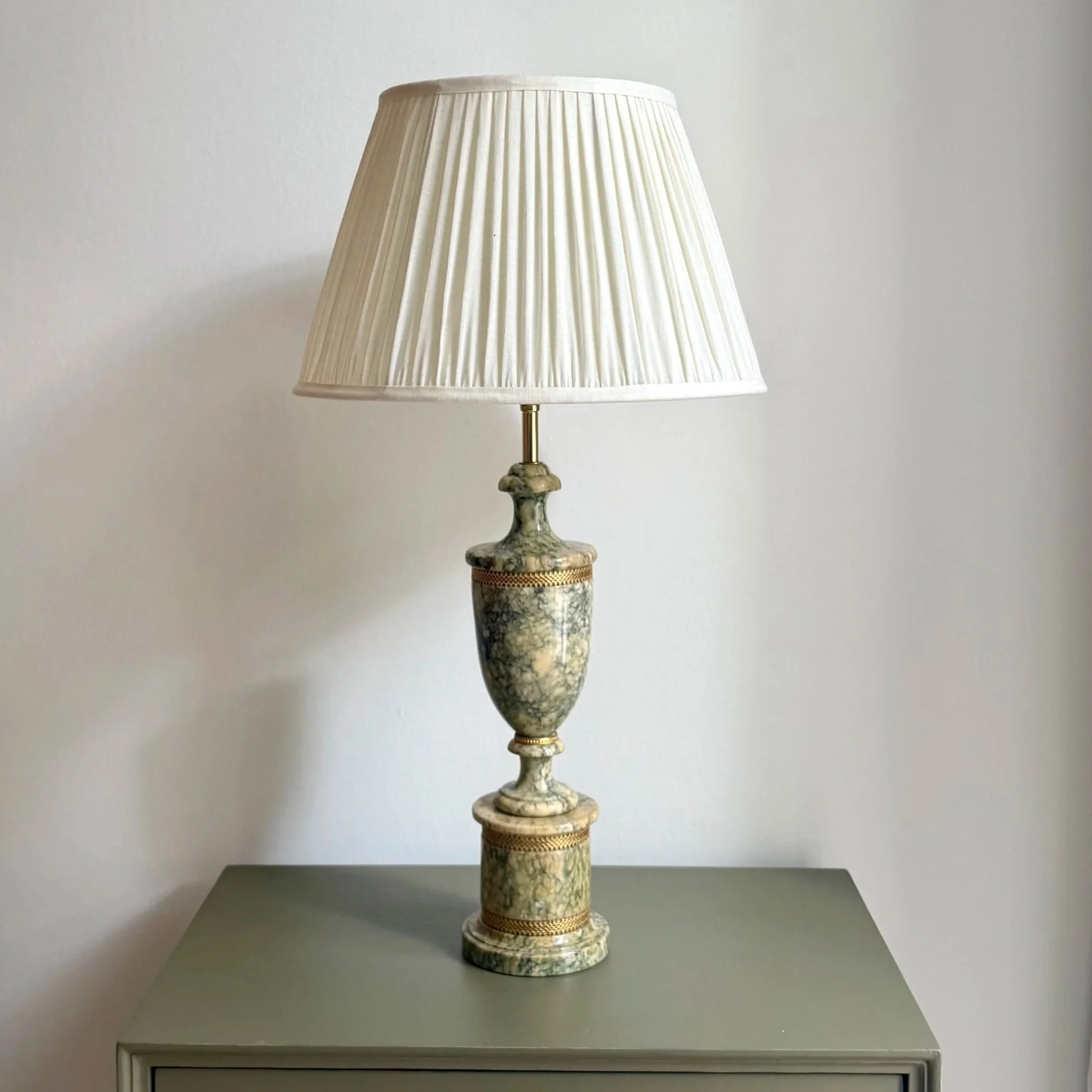 Italian hand carved alabaster lamp