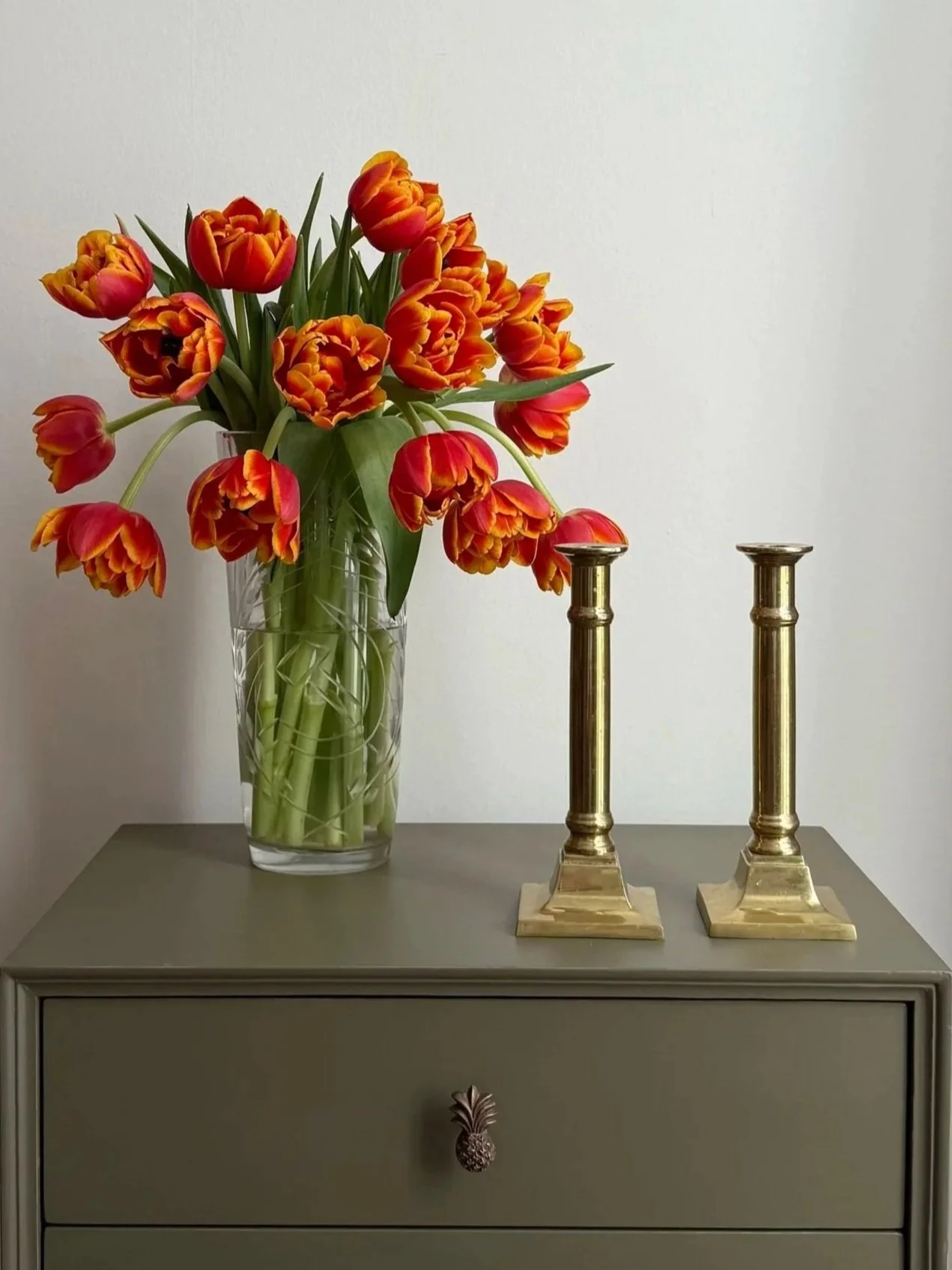 Gustavian Style Brass Candle holders
