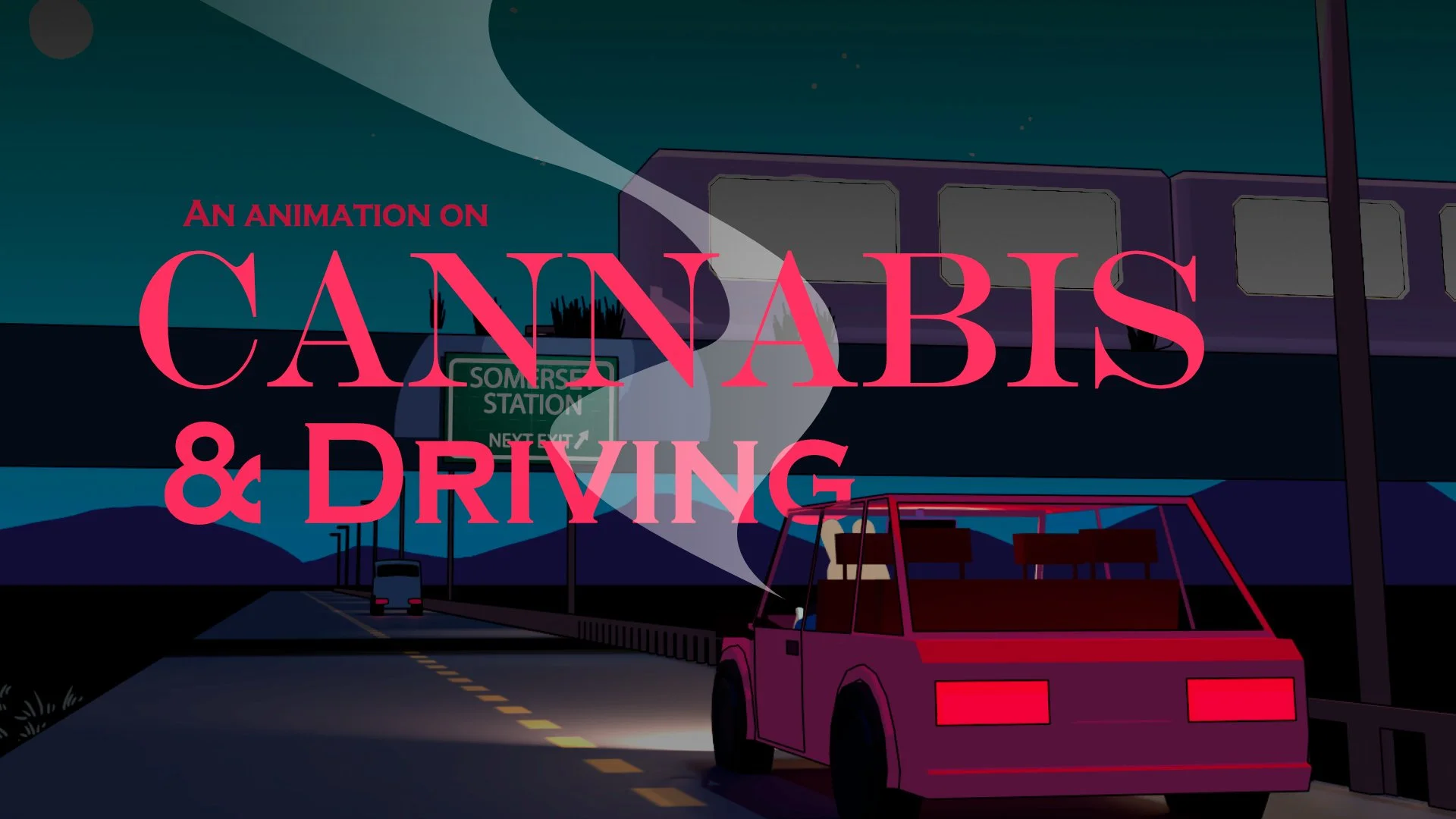 Cannabis & Driving: a 7 minute animation in collaboration with CAMH exploring the dangers of partaking in cannabis and driving, while explaining pharmacological effects of cannabis on the brain.