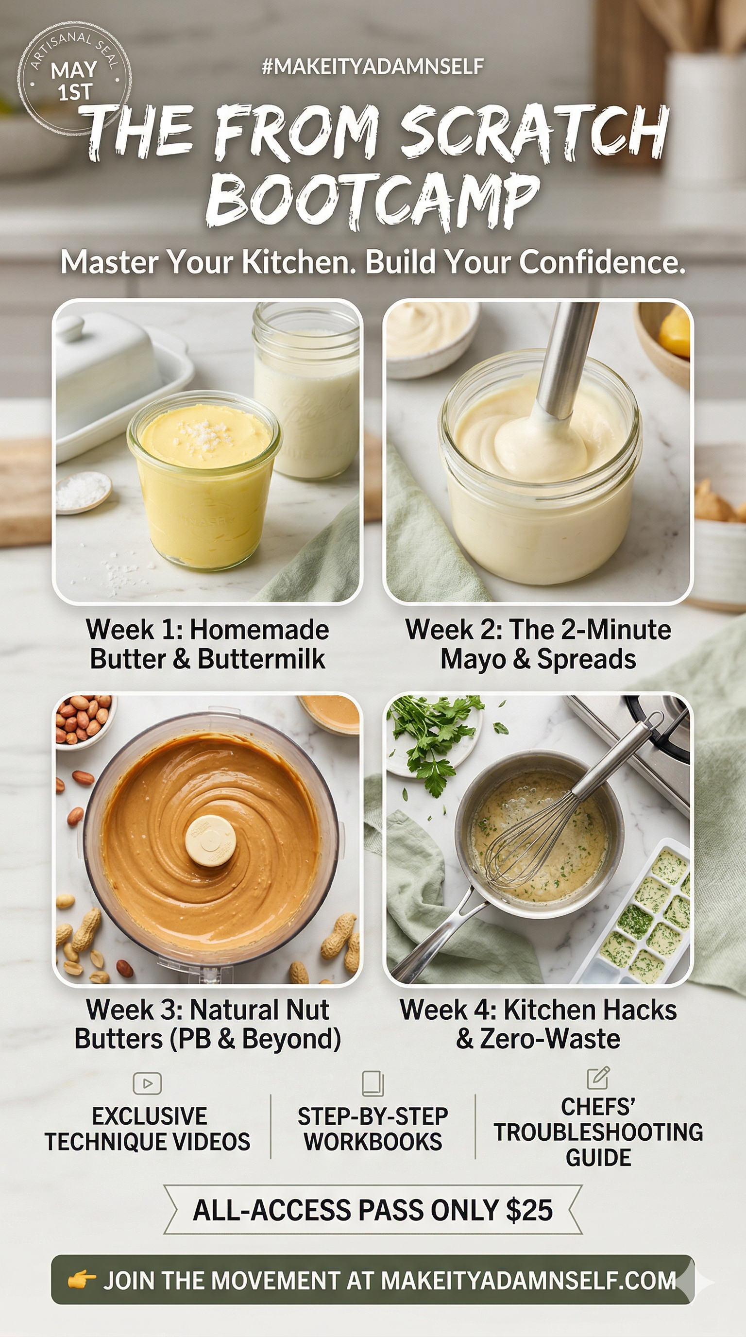 From Scratch Bootcamp Full Lesson Plan Week 1-4/ Shopping List