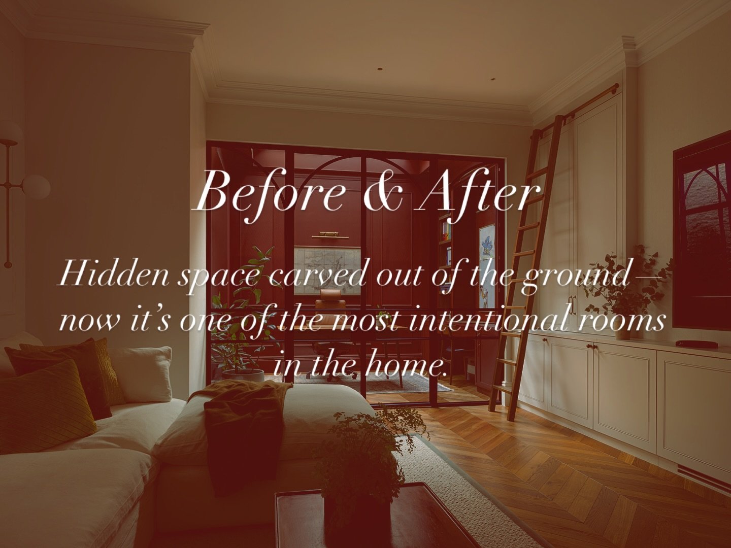 Parsons Green House 

The basement - This space didn&rsquo;t exist in the original footprint of the house.

Through a full basement dig, we carved out an entirely new level&mdash;creating the opportunity for a workspace that feels grounded, calm and 