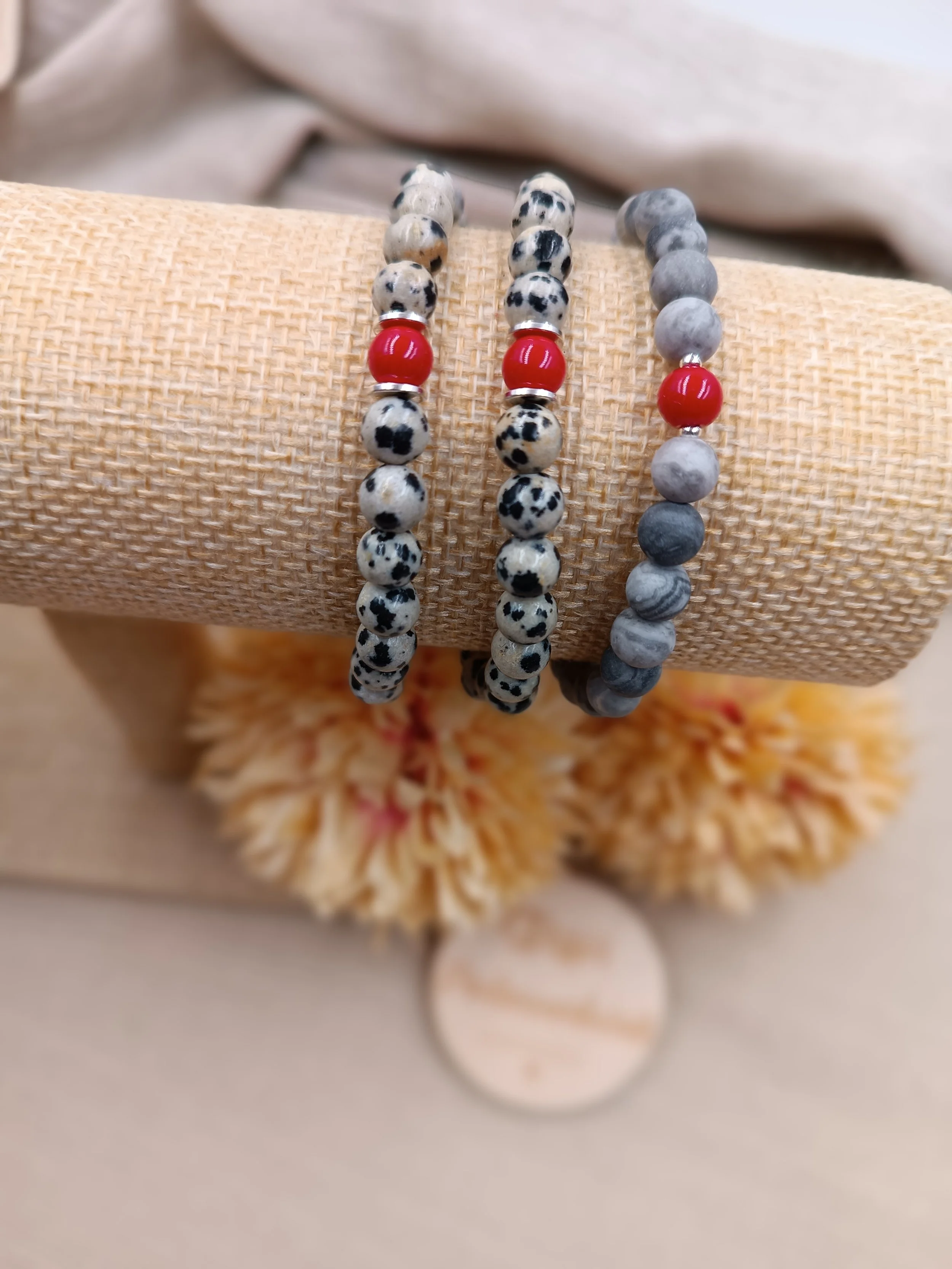 Armbänder aus 6mm Natursteinperlen
Preis: 12,50 Euro
