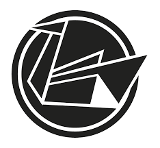 Black Swan Yoga logo, featuring a black and white circular logo with abstract geometric shapes.