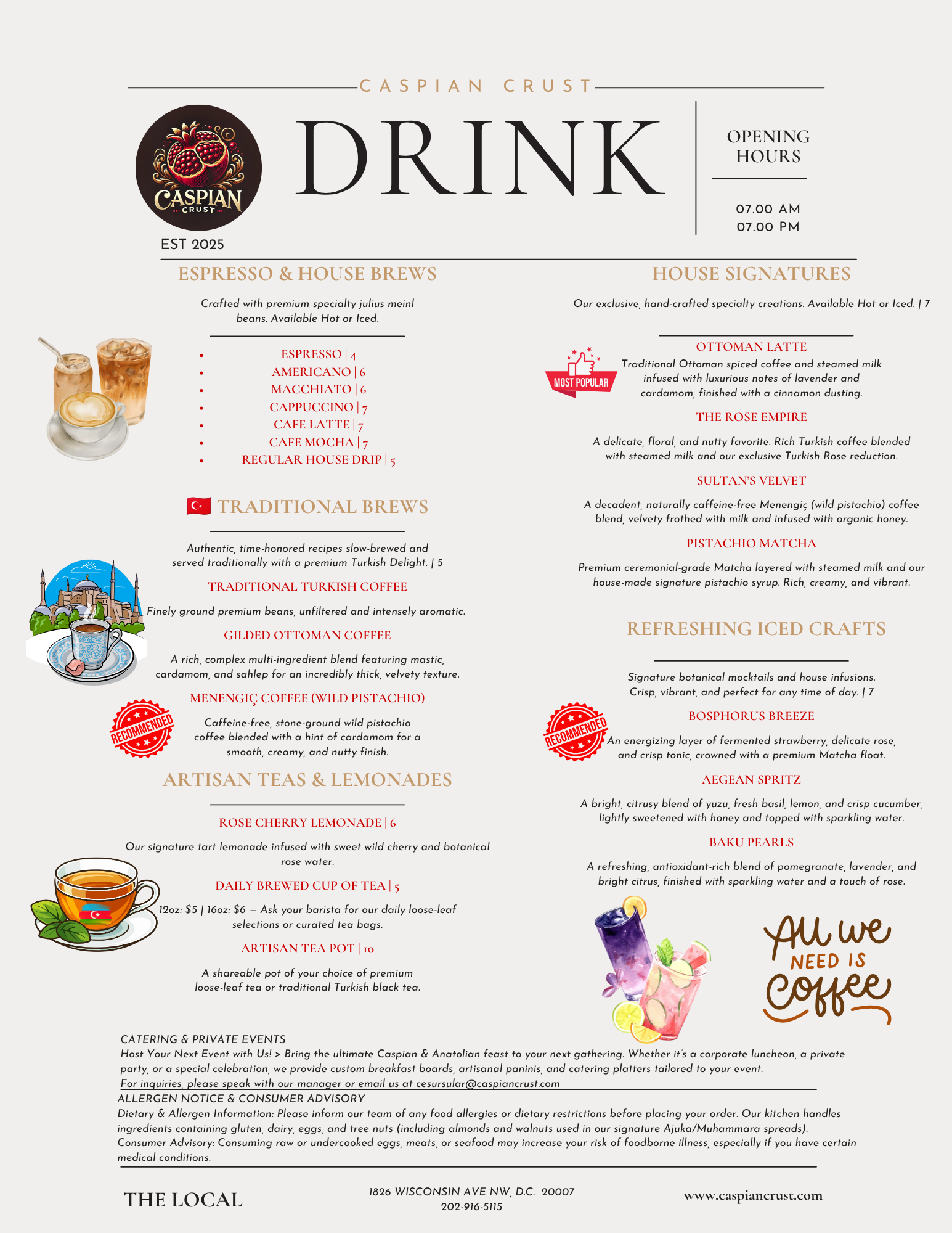 MENU DRINKS