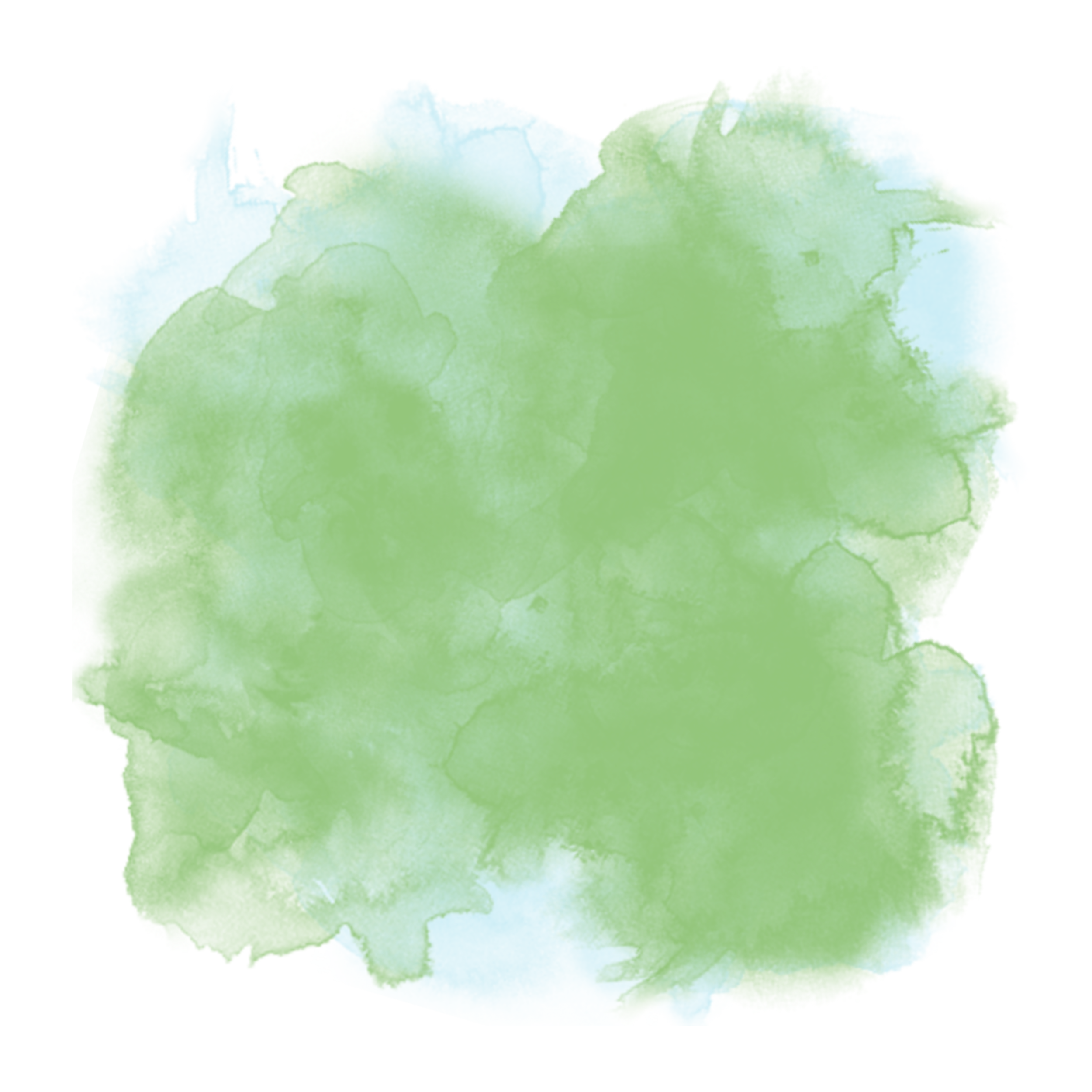 A colorful abstract watercolor painting with shades of green, blue, and hints of yellow and red.