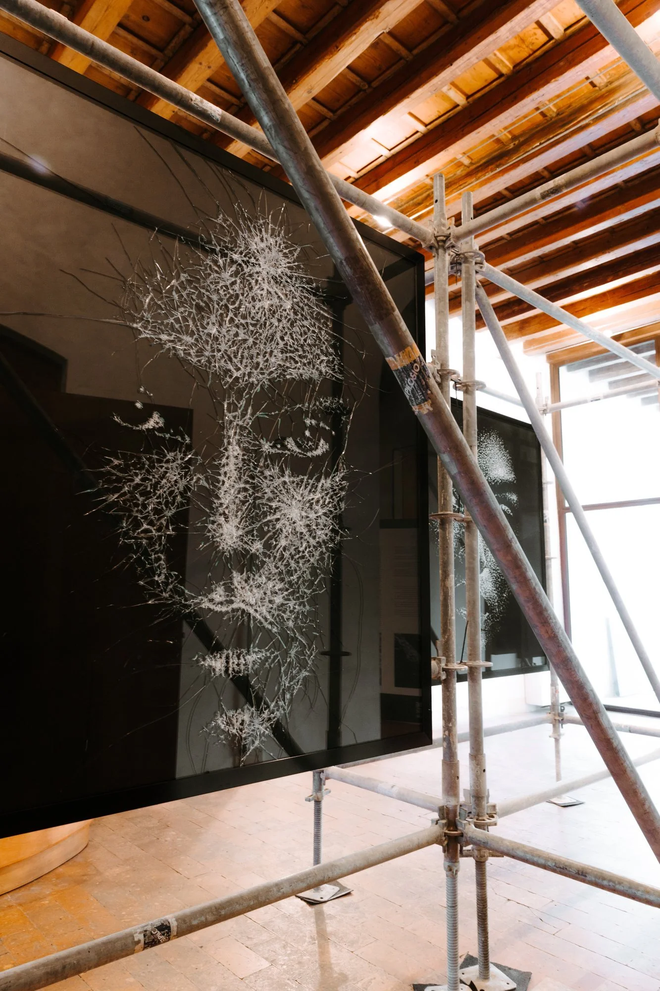 Simon Berger, glass portrait, Facing Grace, Treviso