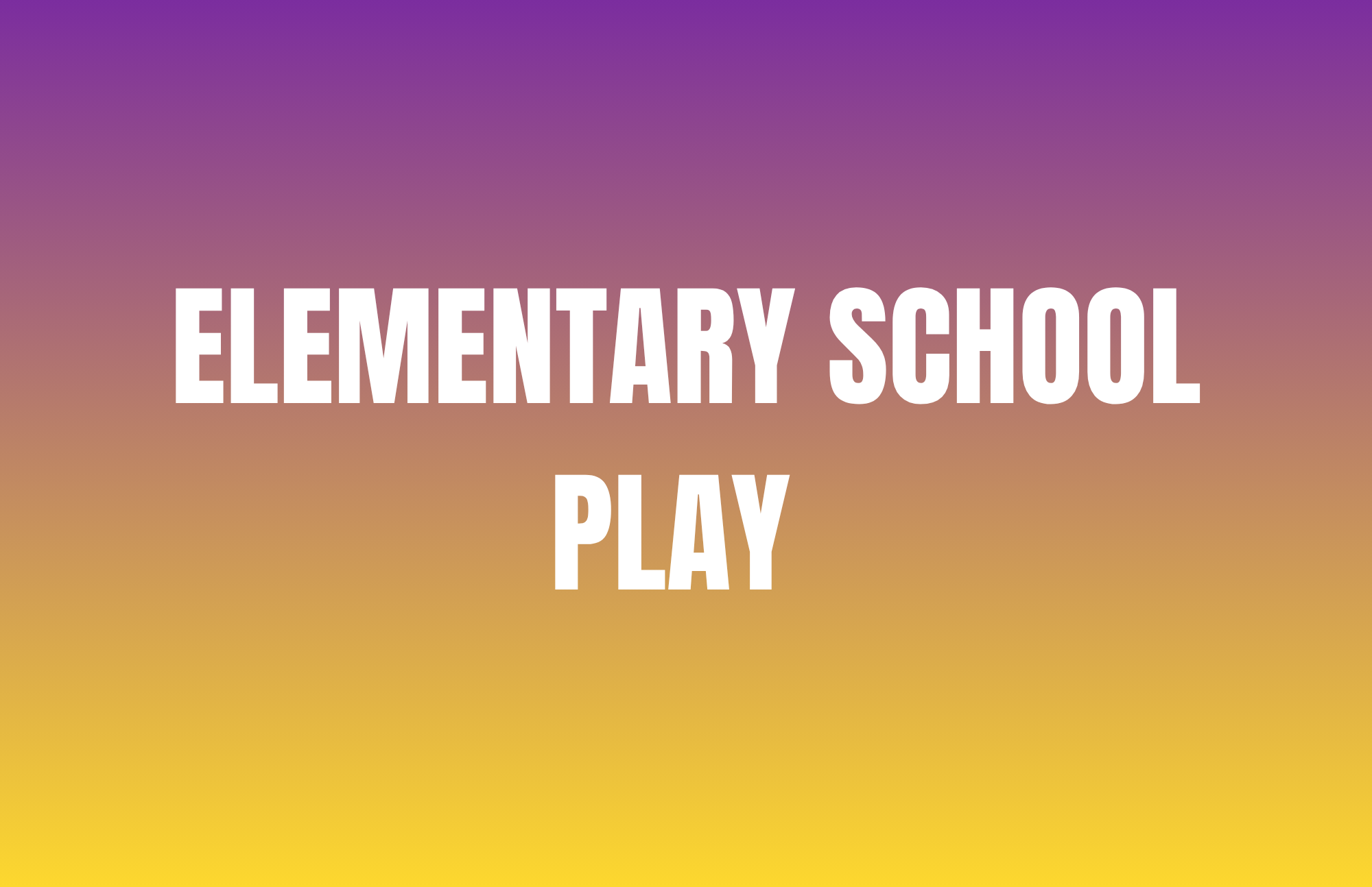 Elementary school play