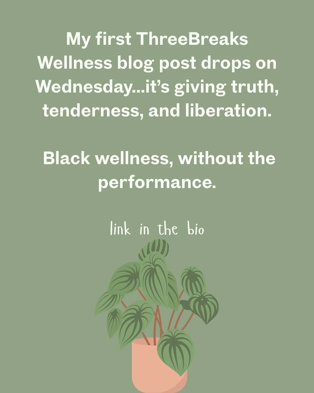 My first ThreeBreaks Wellness blog post arrives Wednesday, and I poured truth and tenderness into it.  It&rsquo;s grounded in evidence, shaped by lived experience, and centered on helping Black folks reconnect with mind, body, and spirit&mdash;gently