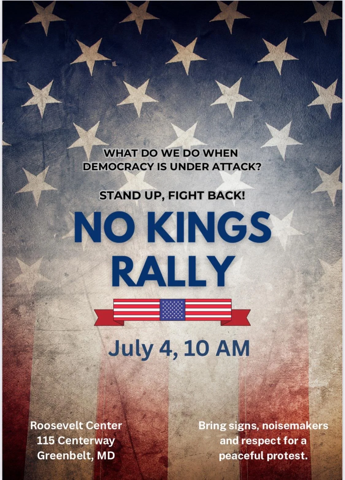No Kings Rally - Greenbelt