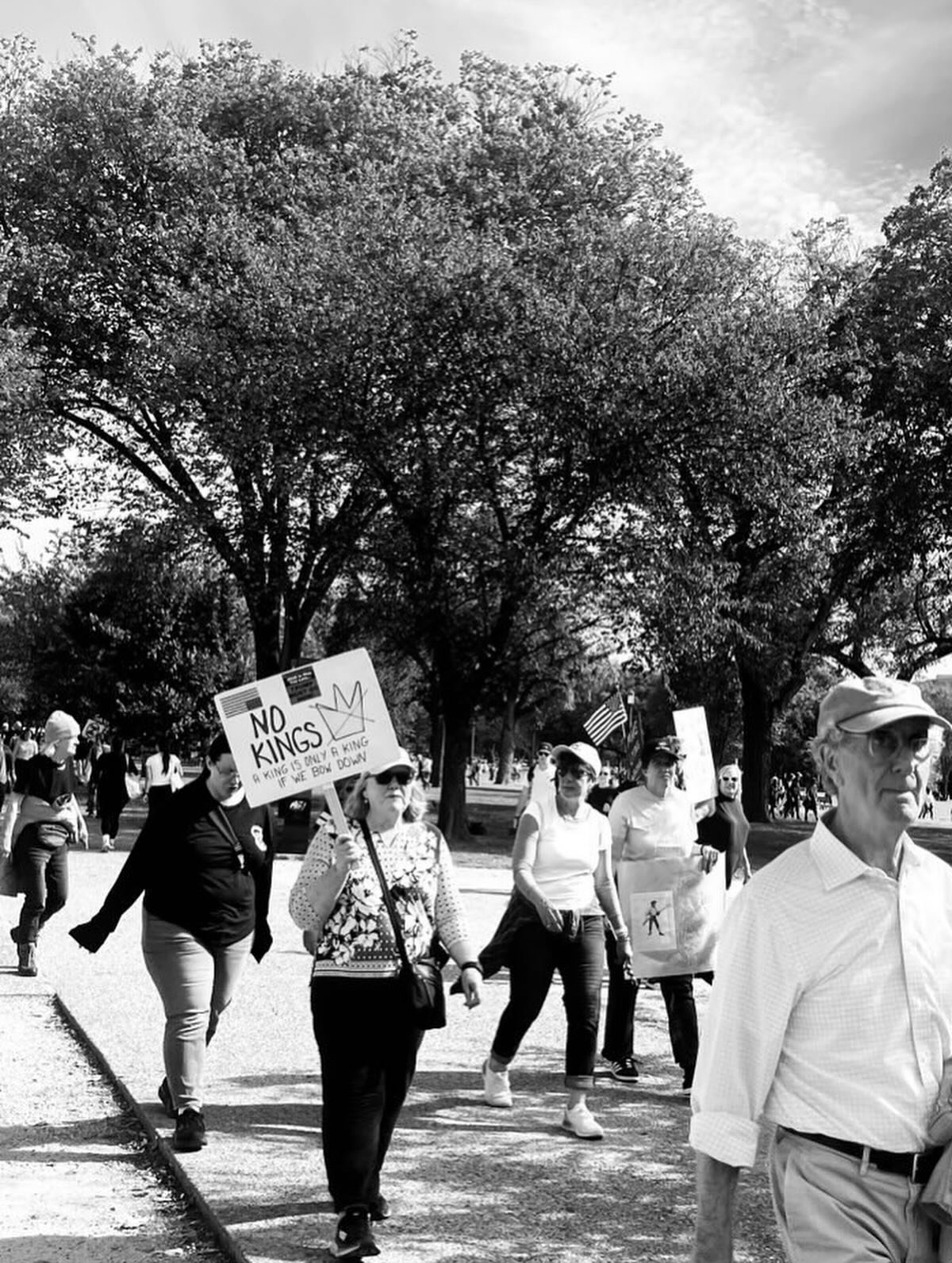 Wrapped up my Saturday at the No Kings protest in DC. Amazing being one of tens of thousands standing up to say no to would-be kings and their enablers. The energy was uplifting, defiant, and deeply human. So critical to protect these spaces for our 
