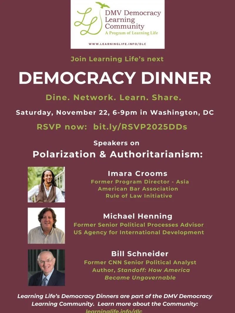 Deepest thanks to the folks at @letlearninglive for having me at the final Democracy Dinner of the year. I&rsquo;m grateful as always for the chance to dig into what our democracy truly requires of us, and the never-ending struggle against autocracy,