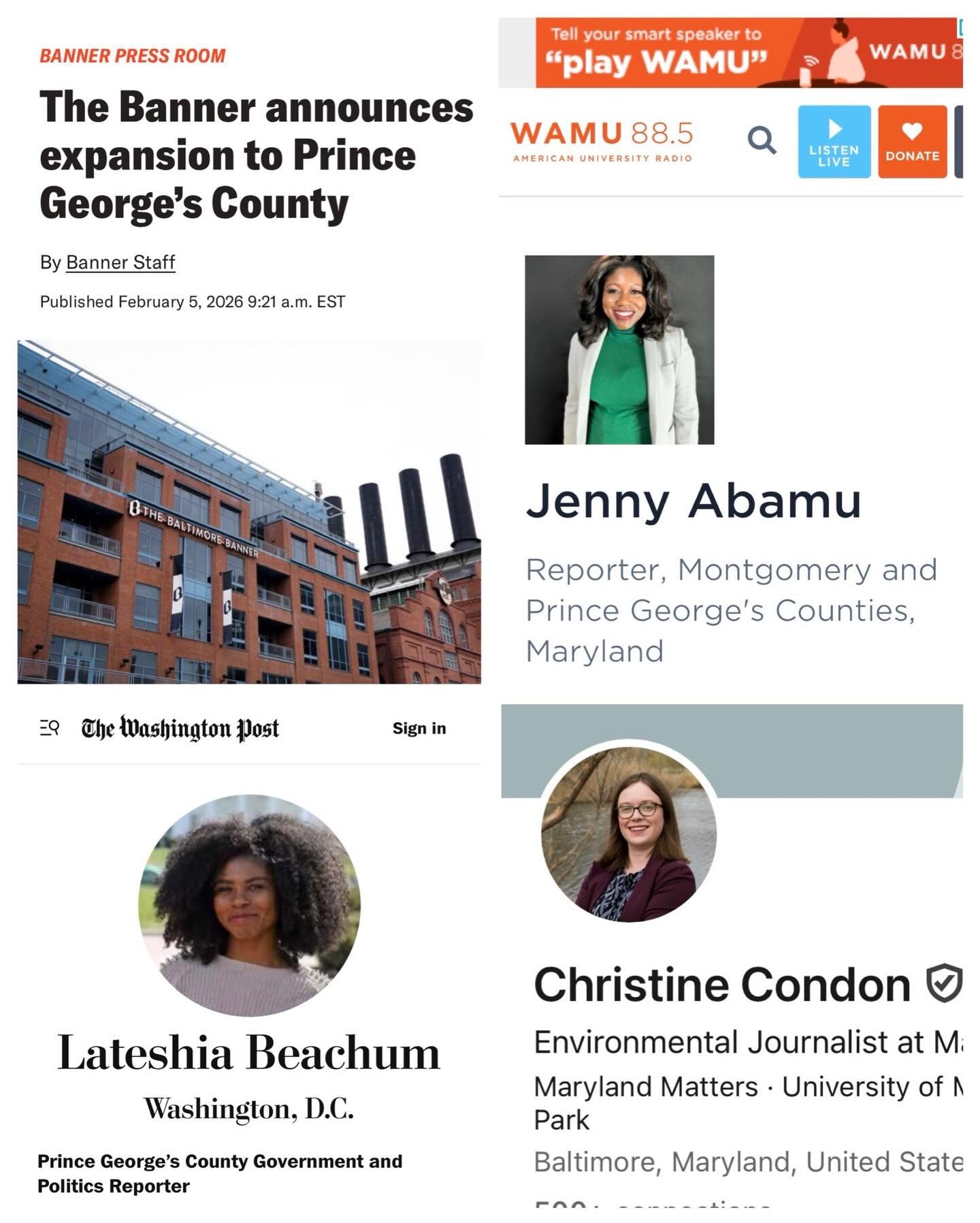 Excited to see @baltimorebanner expanding into Prince George&rsquo;s! 📰✊🏾

With WaPo scaling back, local media is more vital than ever. A functioning democracy requires journalists who understand and are engaged with our community, not just those c