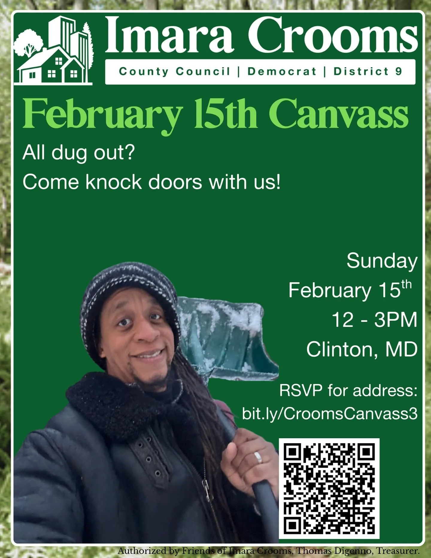 Ready for some fresh air and community power? ☀️✊🏾
Now that we&rsquo;re all dug out (hopefully?!?) it&rsquo;s the perfect time to get outside and connect with neighbors! Join me and the team in Clinton on Feb 15th (12 PM &ndash; 3 PM) for our next g
