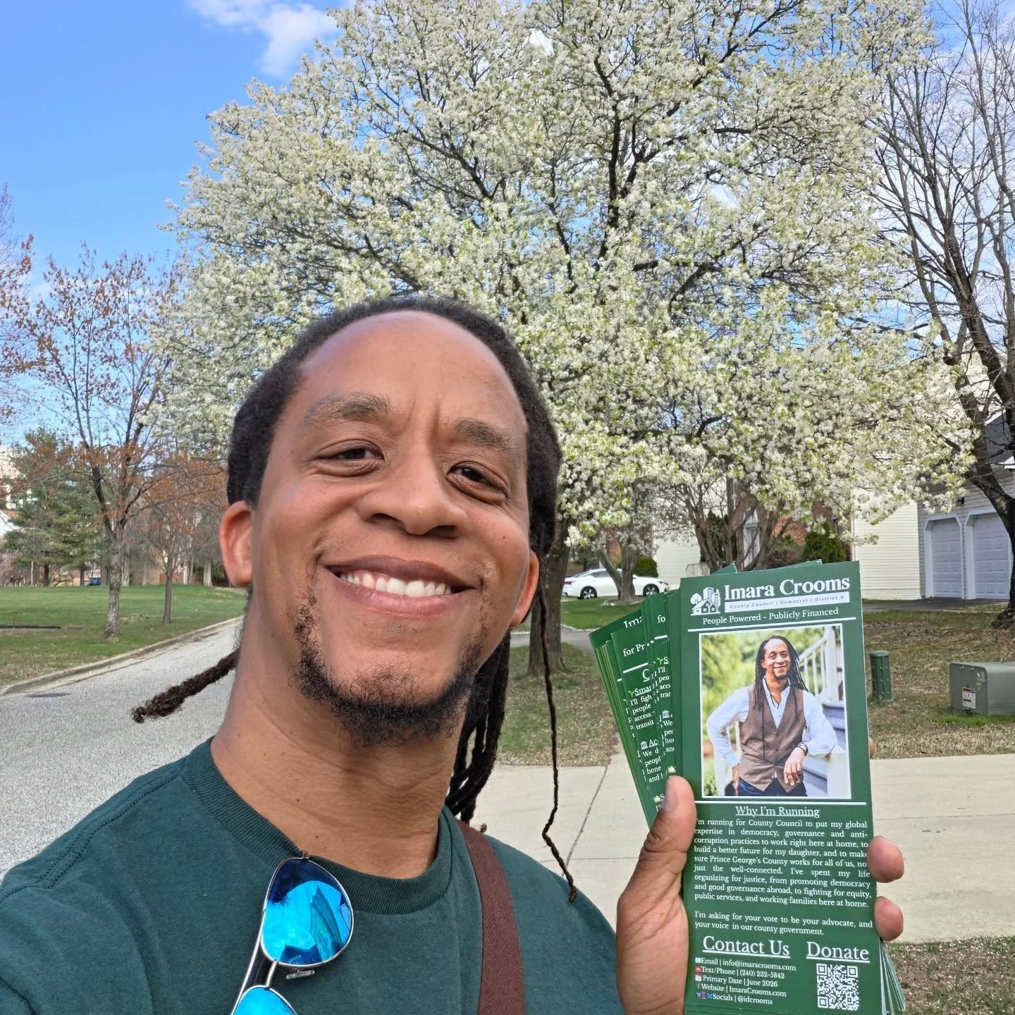 April is absolutely gorgeous locally and there&rsquo;s no better time to be out in South County! 🌸✨

​Our relentless volunteer squad is running several days a week (weekends and weekdays alike) talking to neighbors about the future of Prince George&