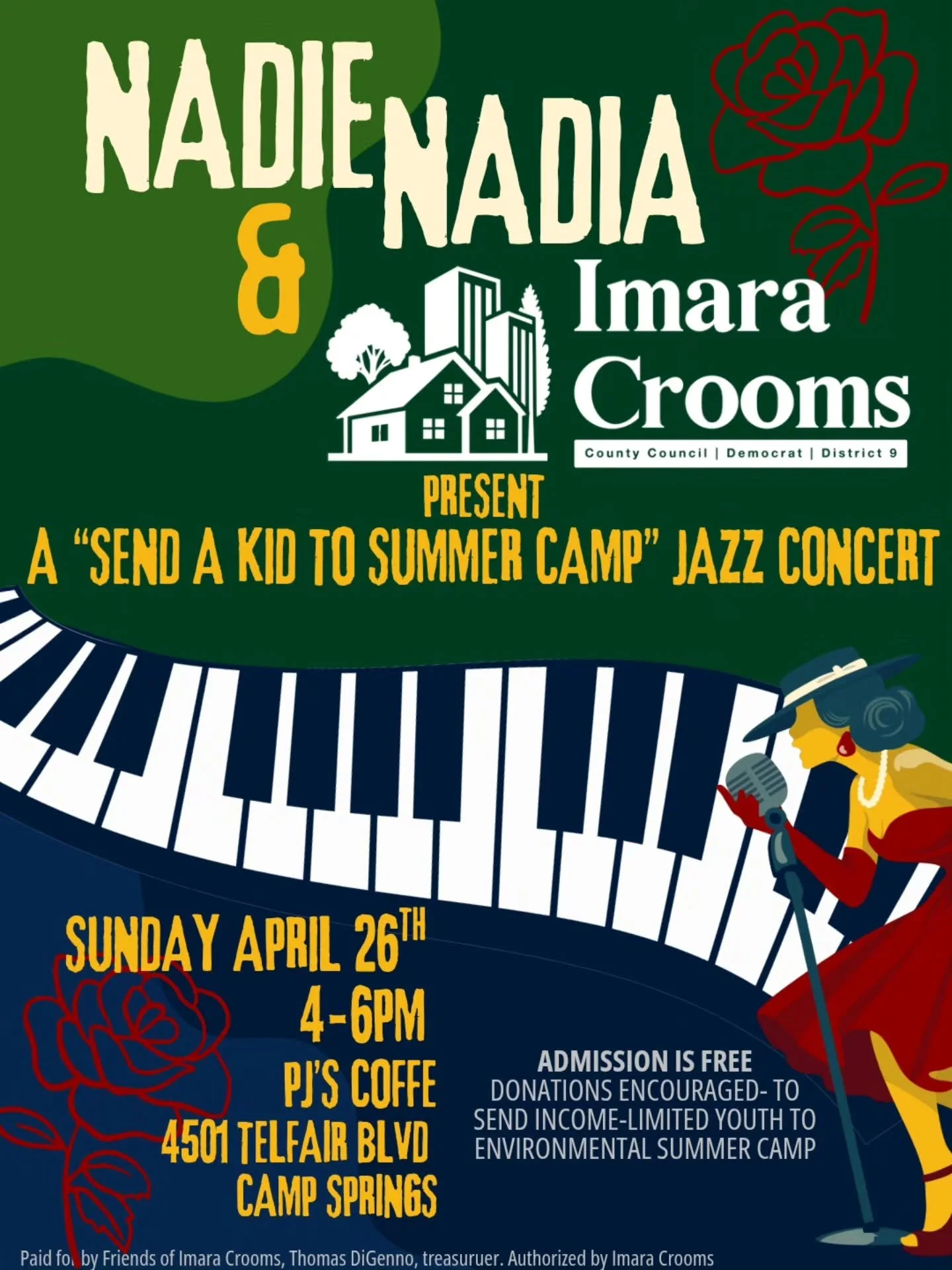 Join us this Sunday, April 26th, as we hit the pavement to talk to neighbors and keep this campaign growing. Afterward, we&rsquo;re cooling down with some incredible live music 🎶 🎺 

​The Schedule:
📍 Canvass: 12:00 PM &ndash; 3:00 PM
📍 Jazz Conce