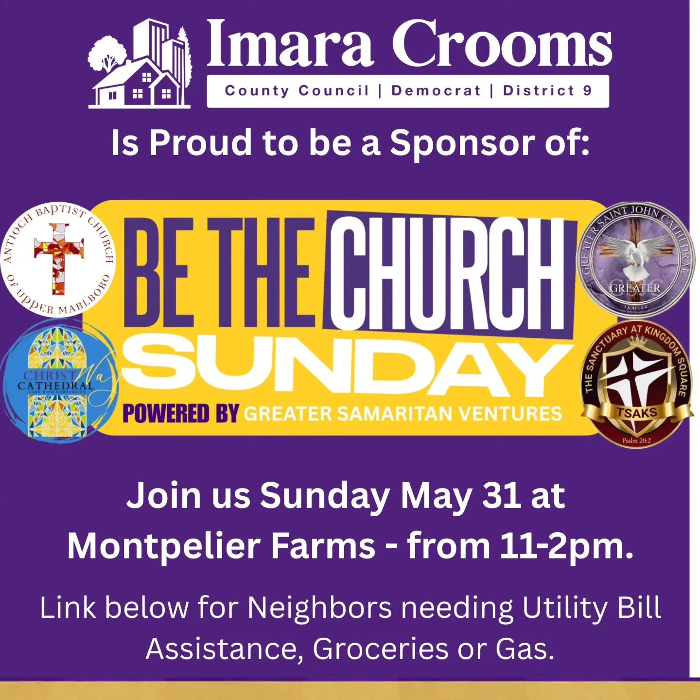 Be The Church Sunday is what happens when local churches get out in the community to do good works. Just neighbors showing up for neighbors, showing what public service and good will are about via food, utility assistance, and real resources for peop