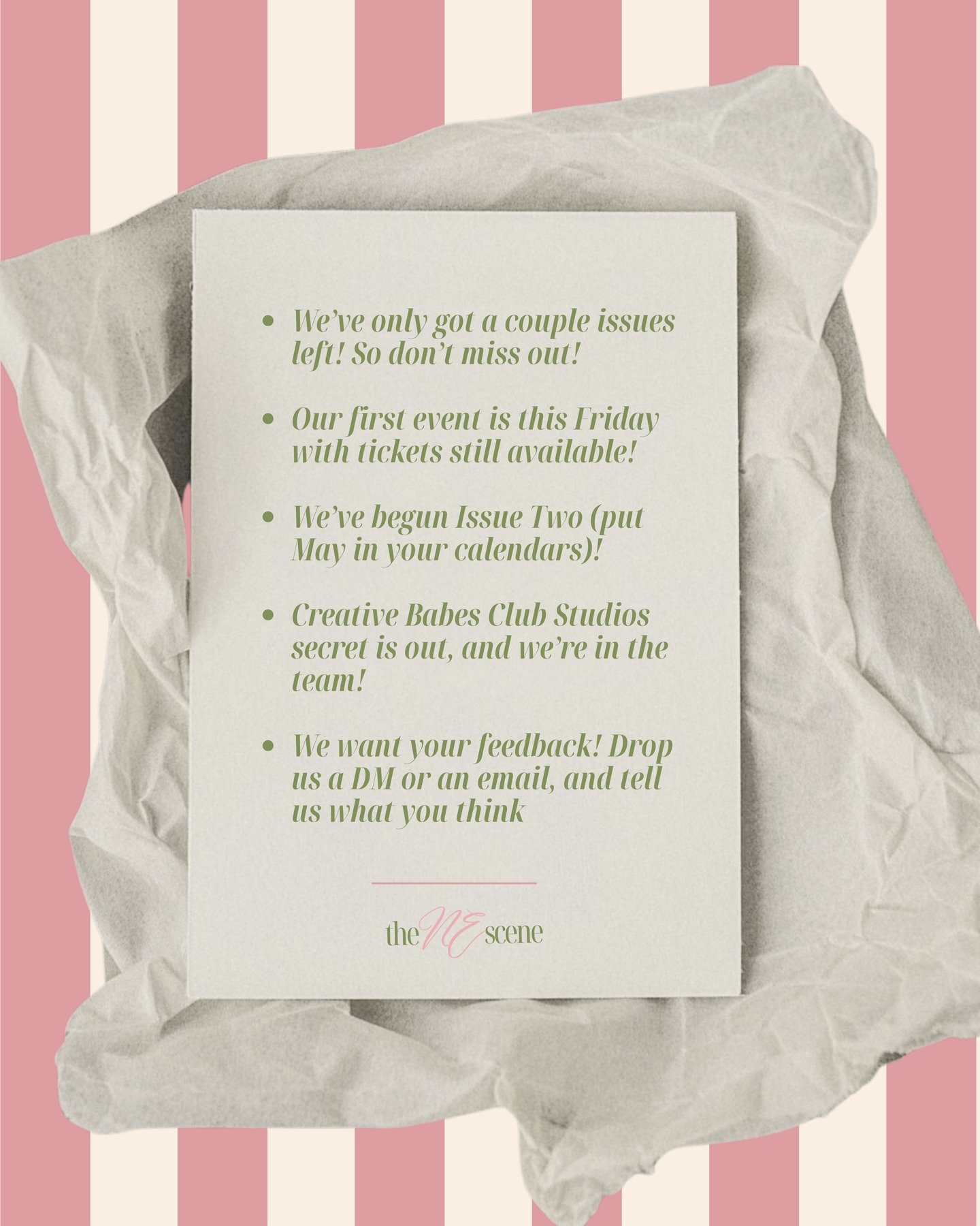 It's been a min! But we've taken a well-needed break, and we're back, and here's what's up! 🙈

Grab your issue ones and tickets in our bio, we&rsquo;d love to see you! 📖🎟️

In case you haven&rsquo;t heard, we&rsquo;re a part of the @creativebabesc